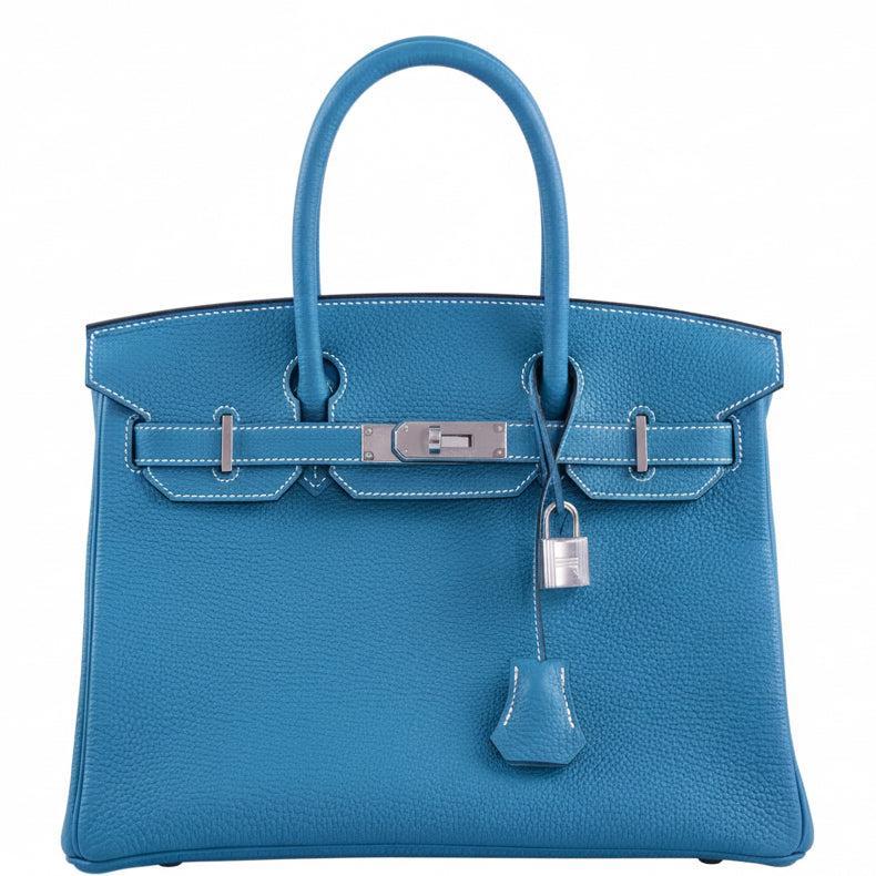 Hermès Birkin 30 Bleu Jean Togo Palladium Hardware