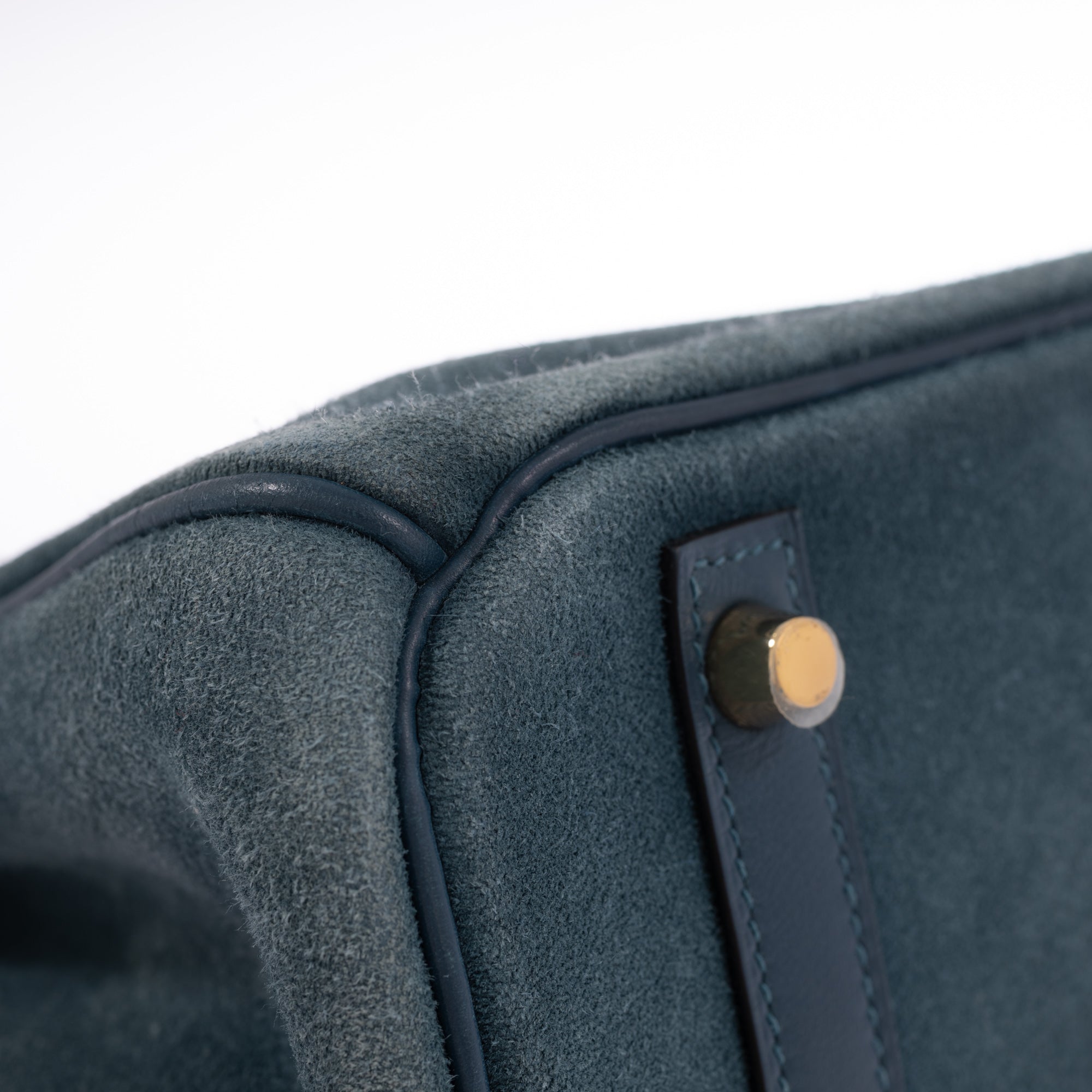 Hermès Birkin 30 Bleu Tempête Grizzly Doblis/Swift Permabrass Hardware