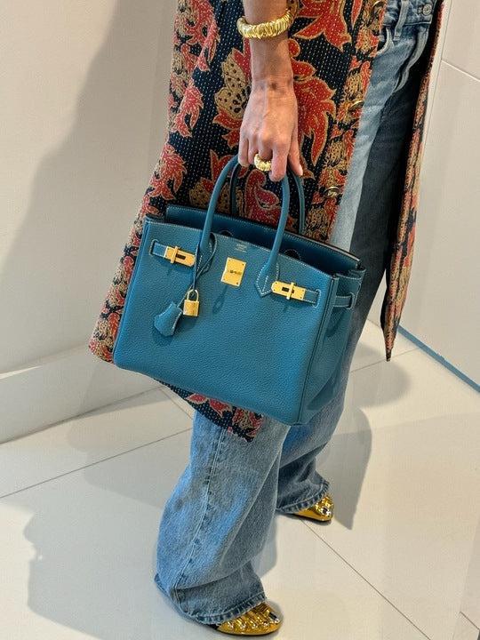 Hermès Birkin 30 Blue Jean Togo Gold Hardware