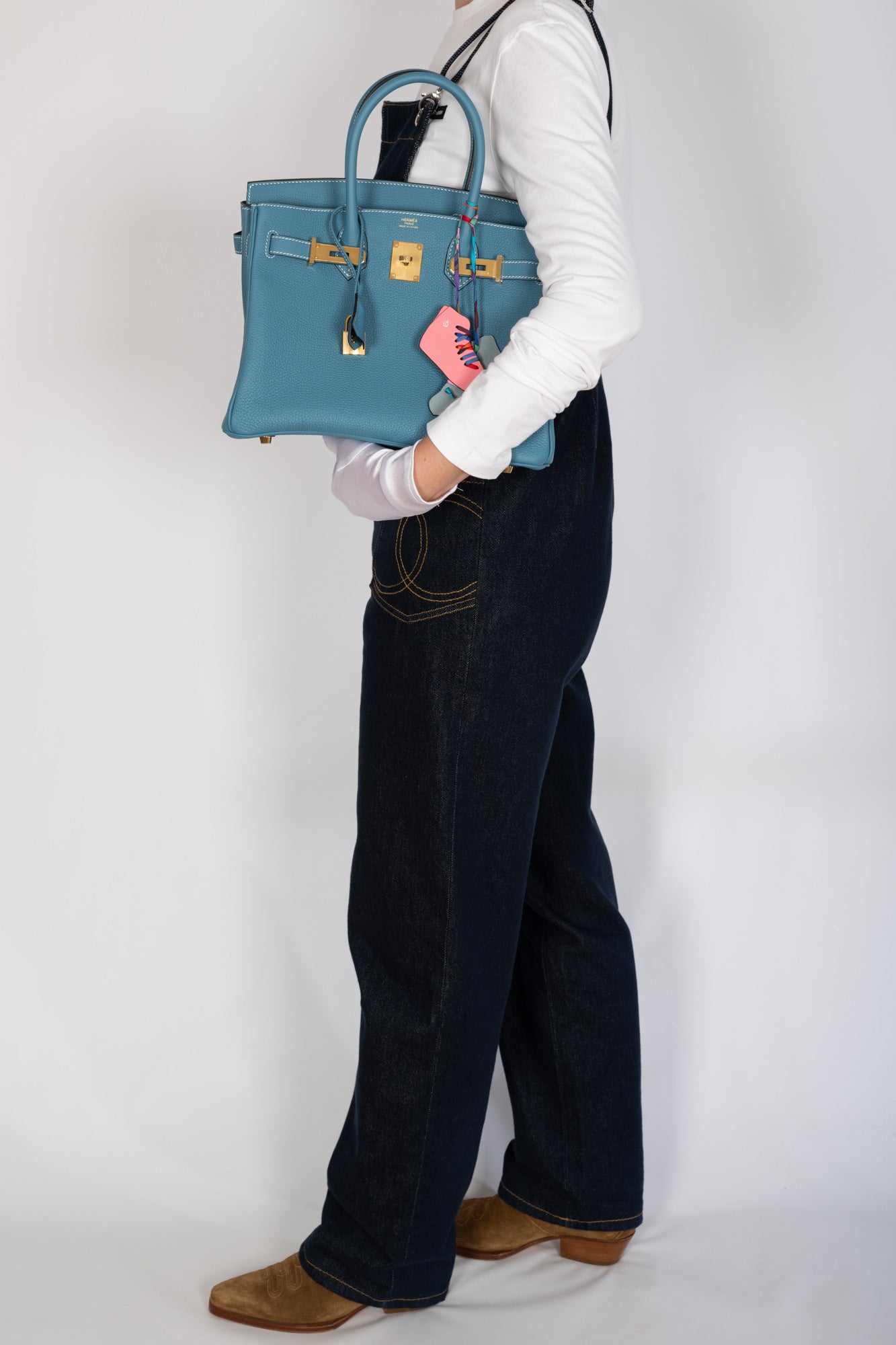 Hermès Birkin 30 Blue Jean Togo Gold Hardware