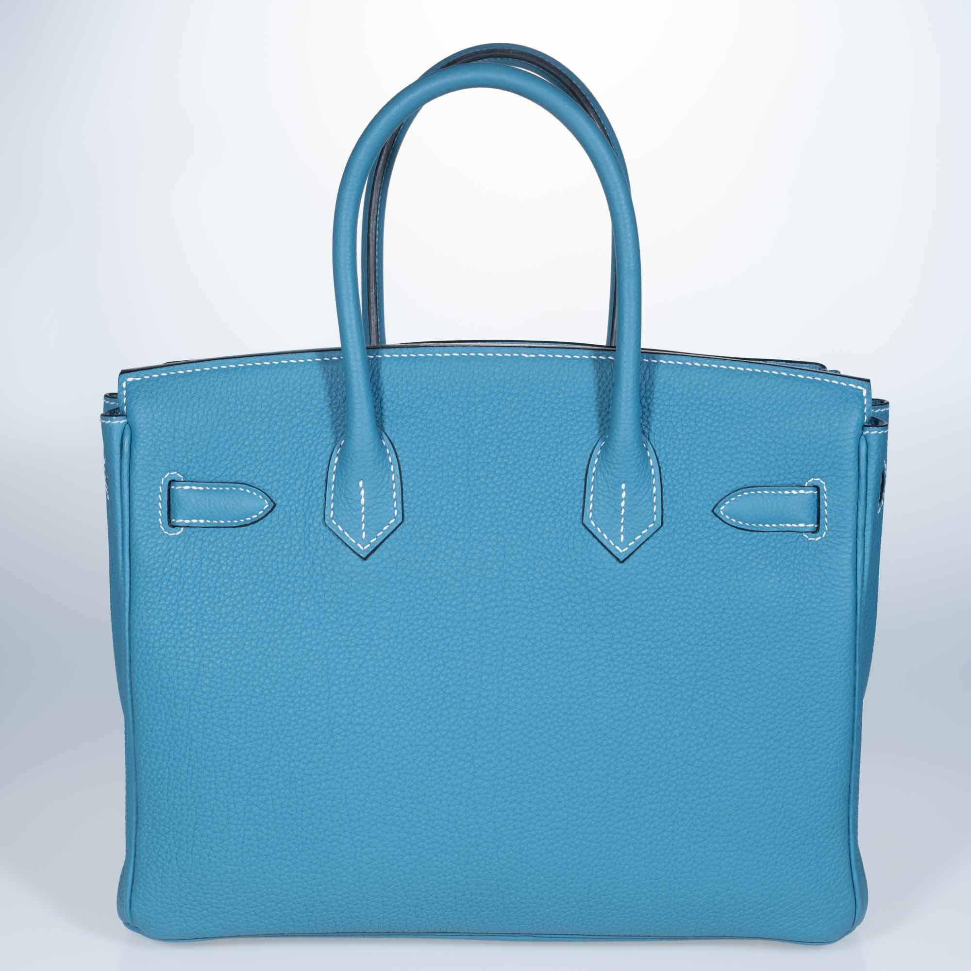 Hermès Birkin 30 Blue Jean Togo Gold Hardware