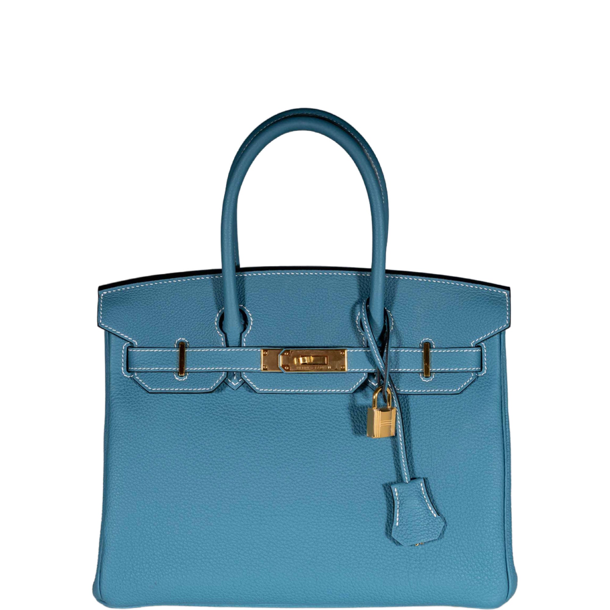 Hermès Birkin 30 Blue Jean Togo Gold Hardware