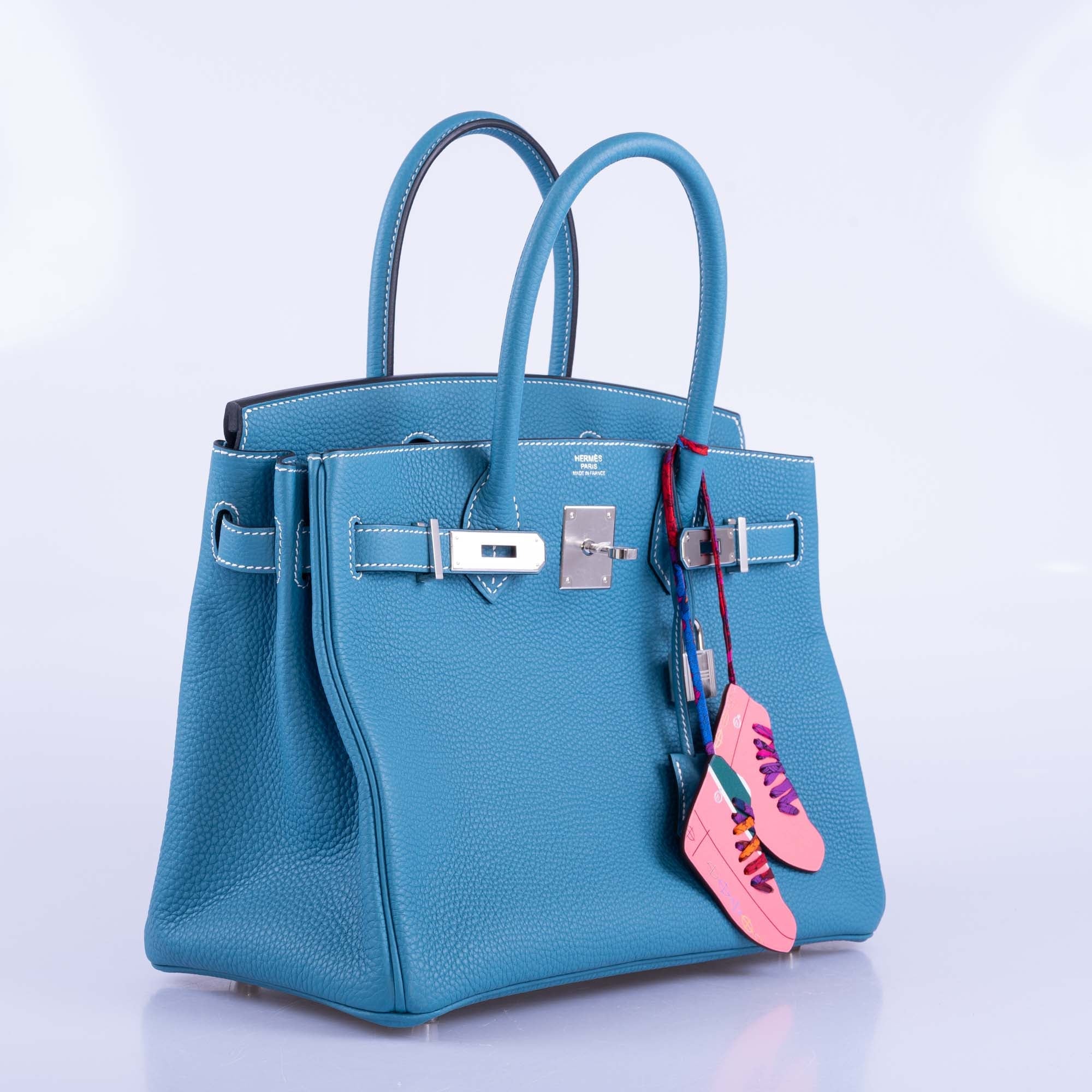 Hermès Birkin 30 Blue Jean Togo Palladium Hardware