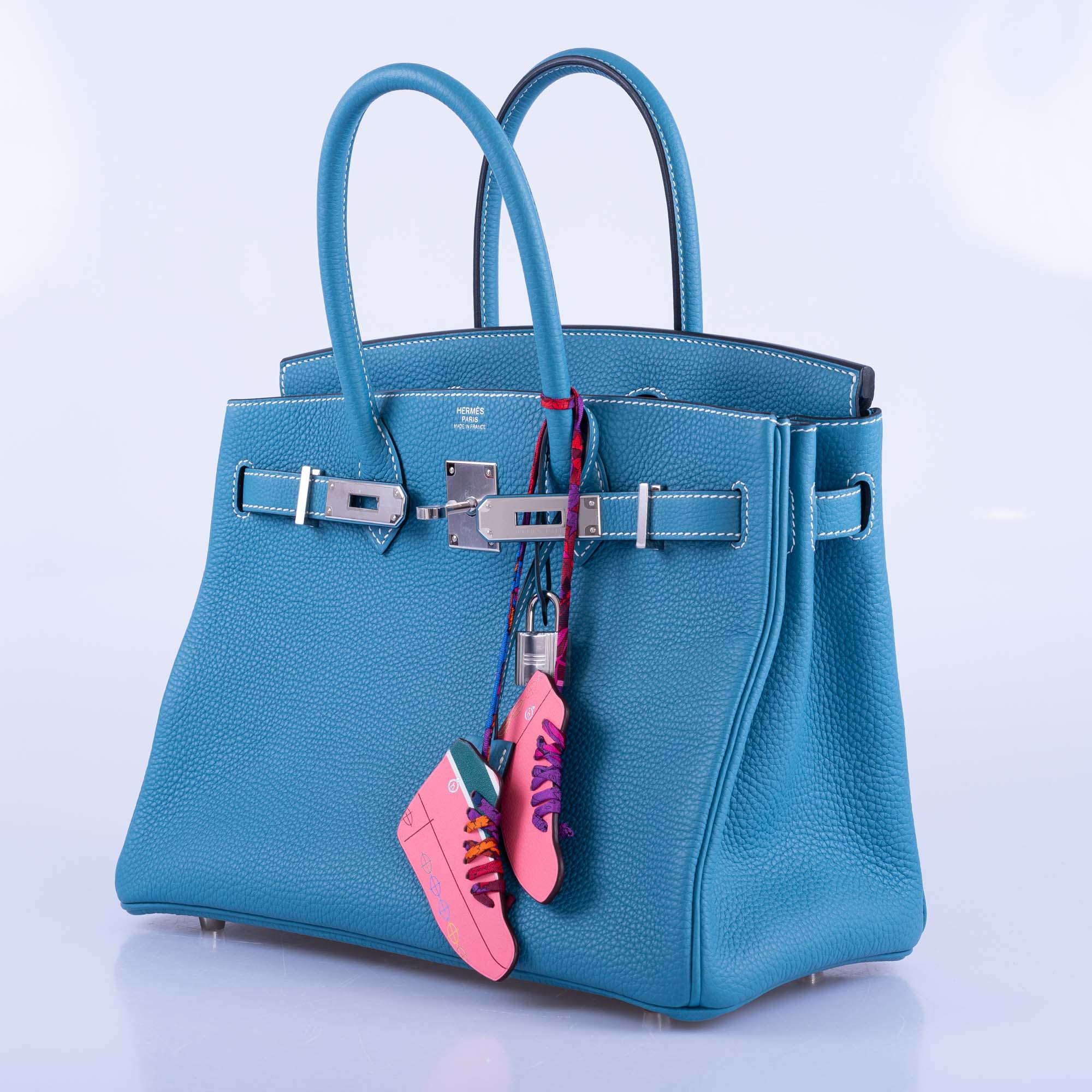 Hermès Birkin 30 Blue Jean Togo Palladium Hardware