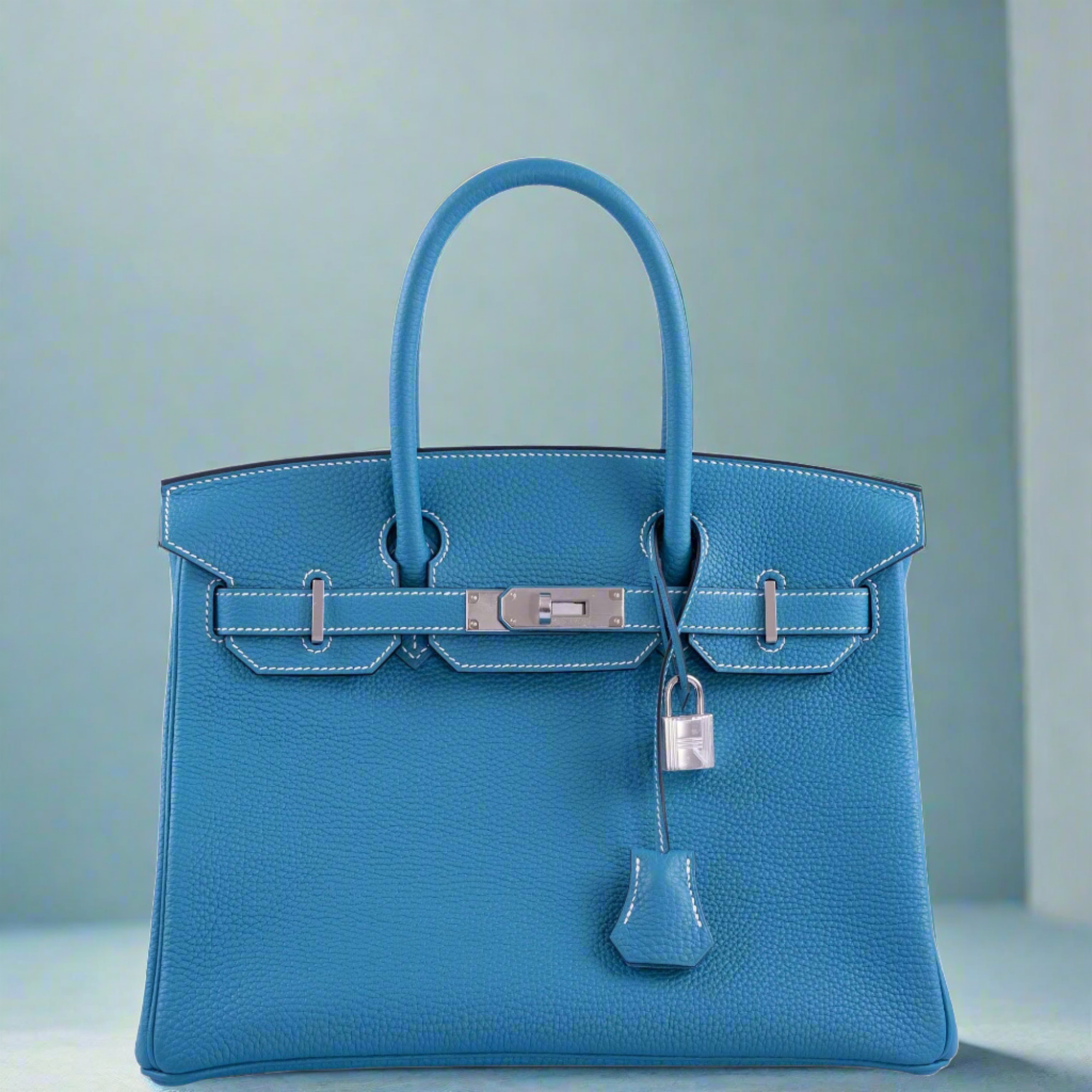 Hermès Birkin 30 Blue Jean Togo Palladium Hardware