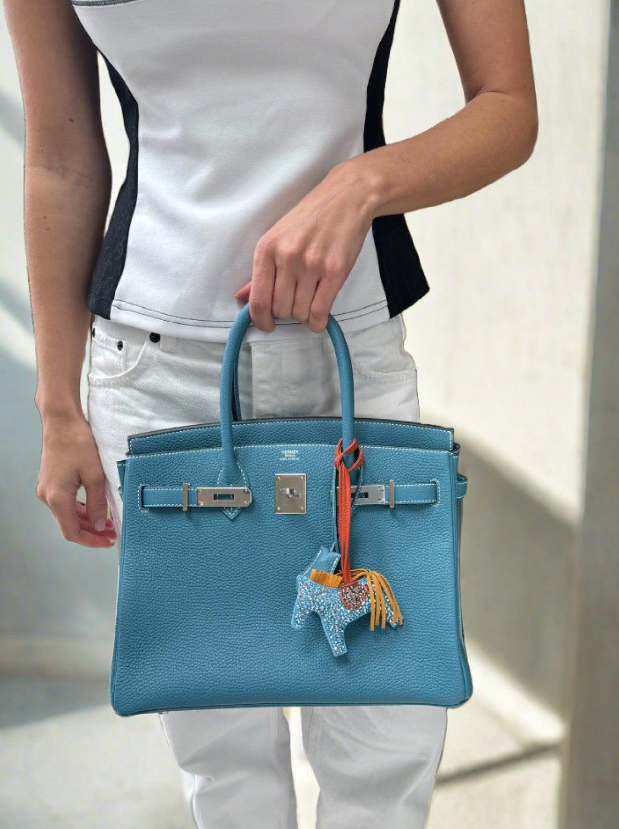 Hermès Birkin 30 Blue Jean Togo Palladium Hardware