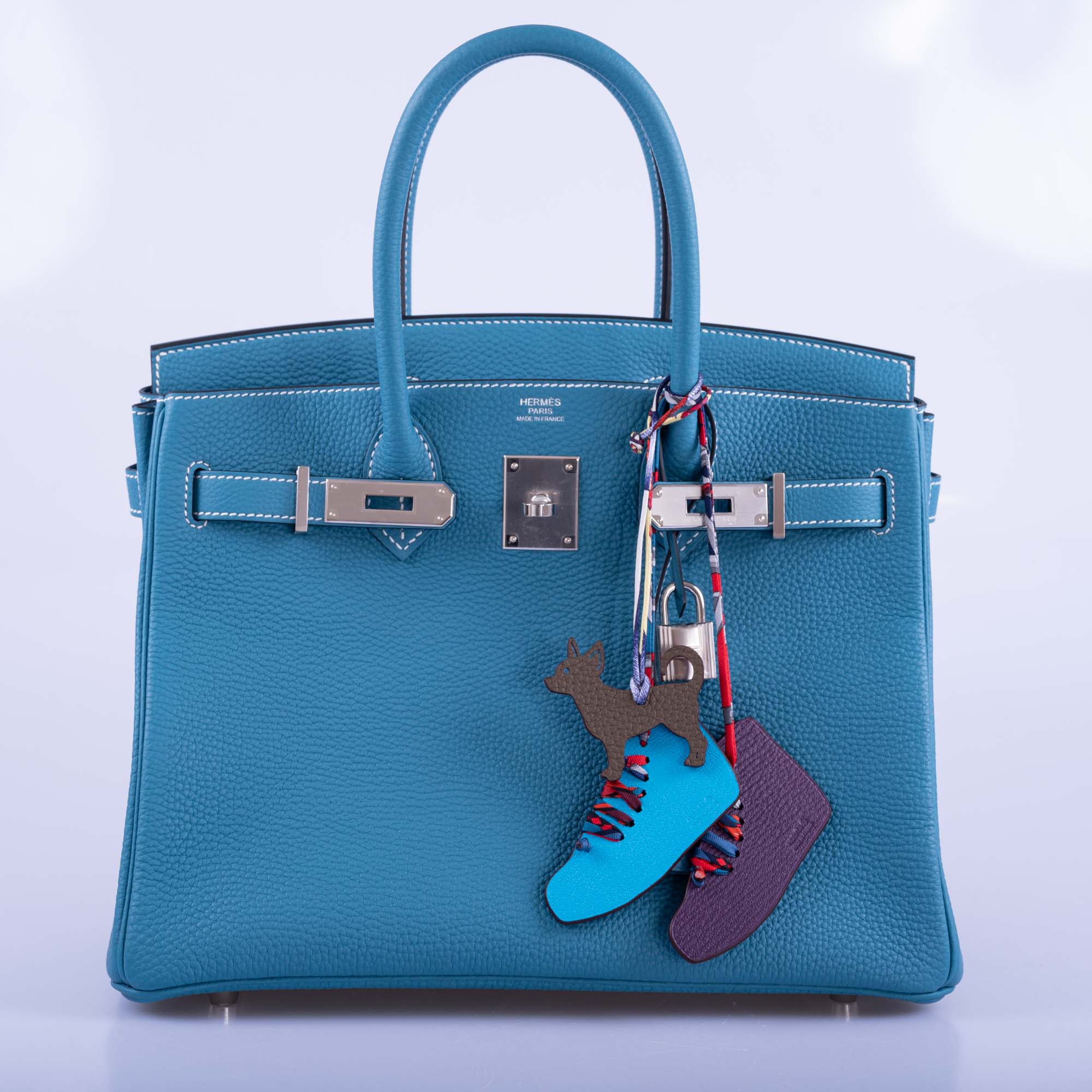 Hermès Birkin 30 Blue Jean Togo Palladium Hardware