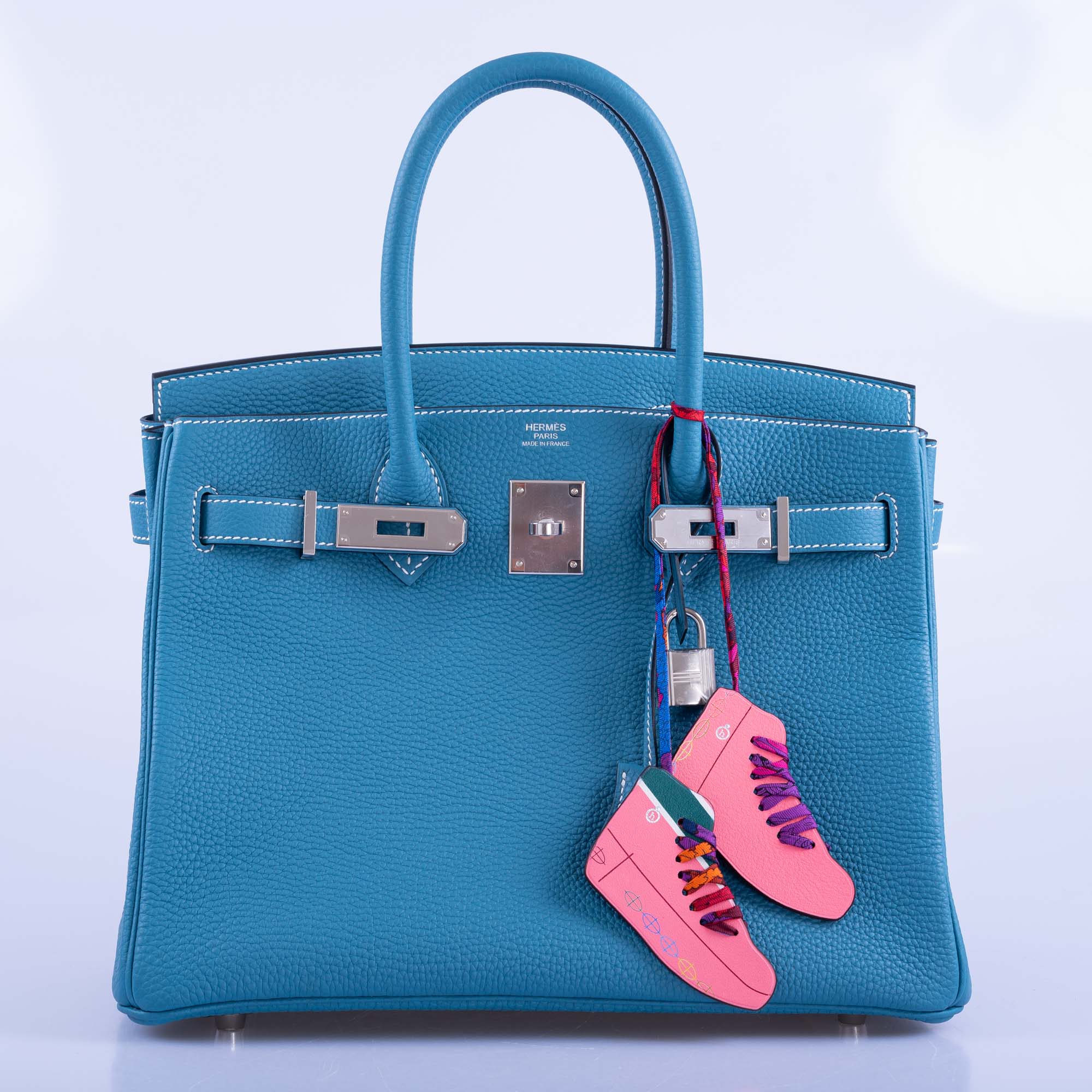 Hermès Birkin 30 Blue Jean Togo Palladium Hardware