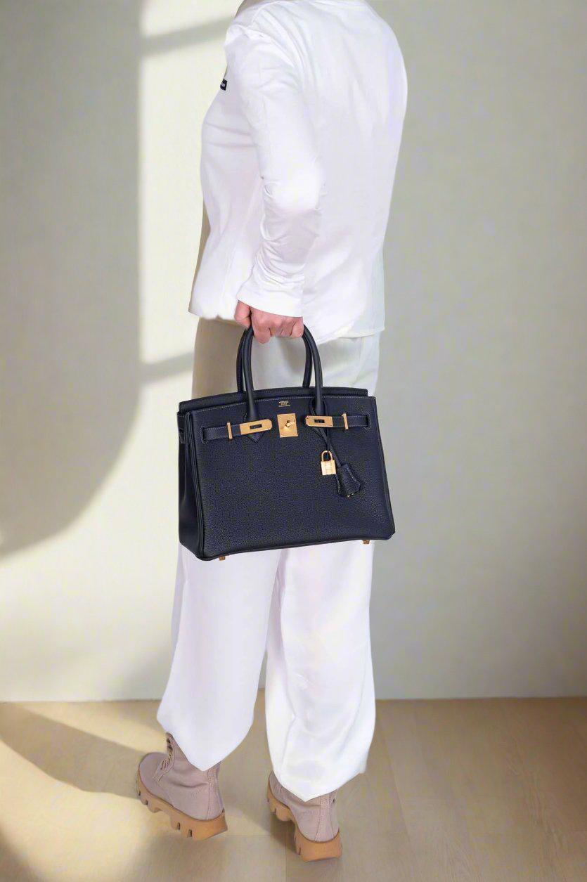 Hermès Birkin 30 Caban Black Togo Gold Hardware