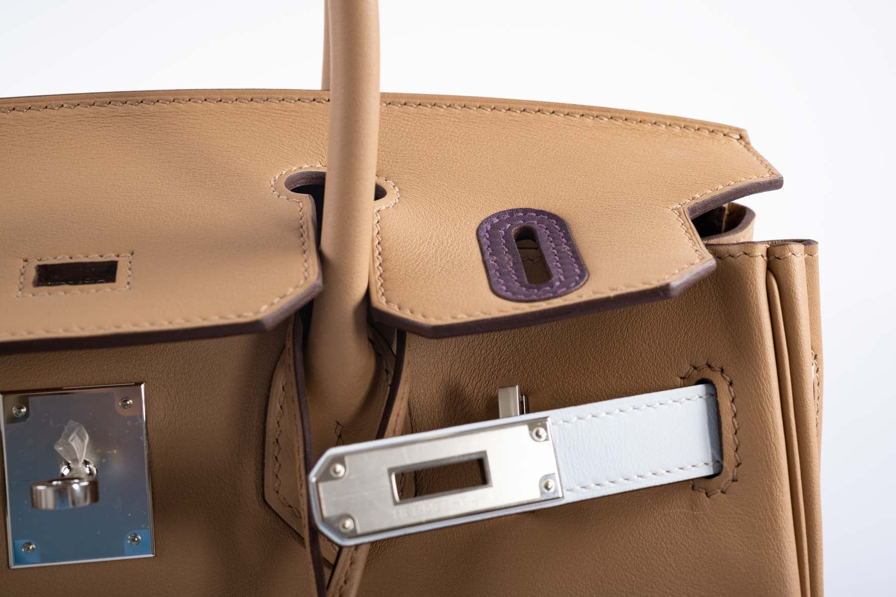 Hermès Birkin 30 Colormatic Chai, Lime, Blue Brume, and Cassis Swift Palladium Hardware