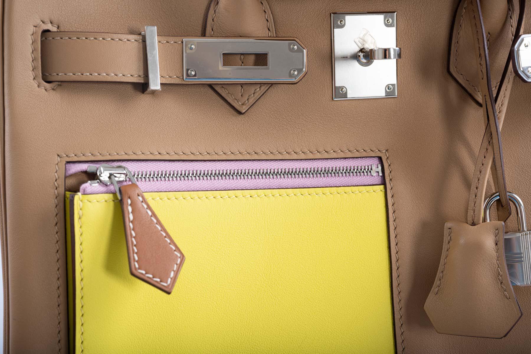 Hermès Birkin 30 Colormatic Chai, Lime, Blue Brume, and Cassis Swift Palladium Hardware