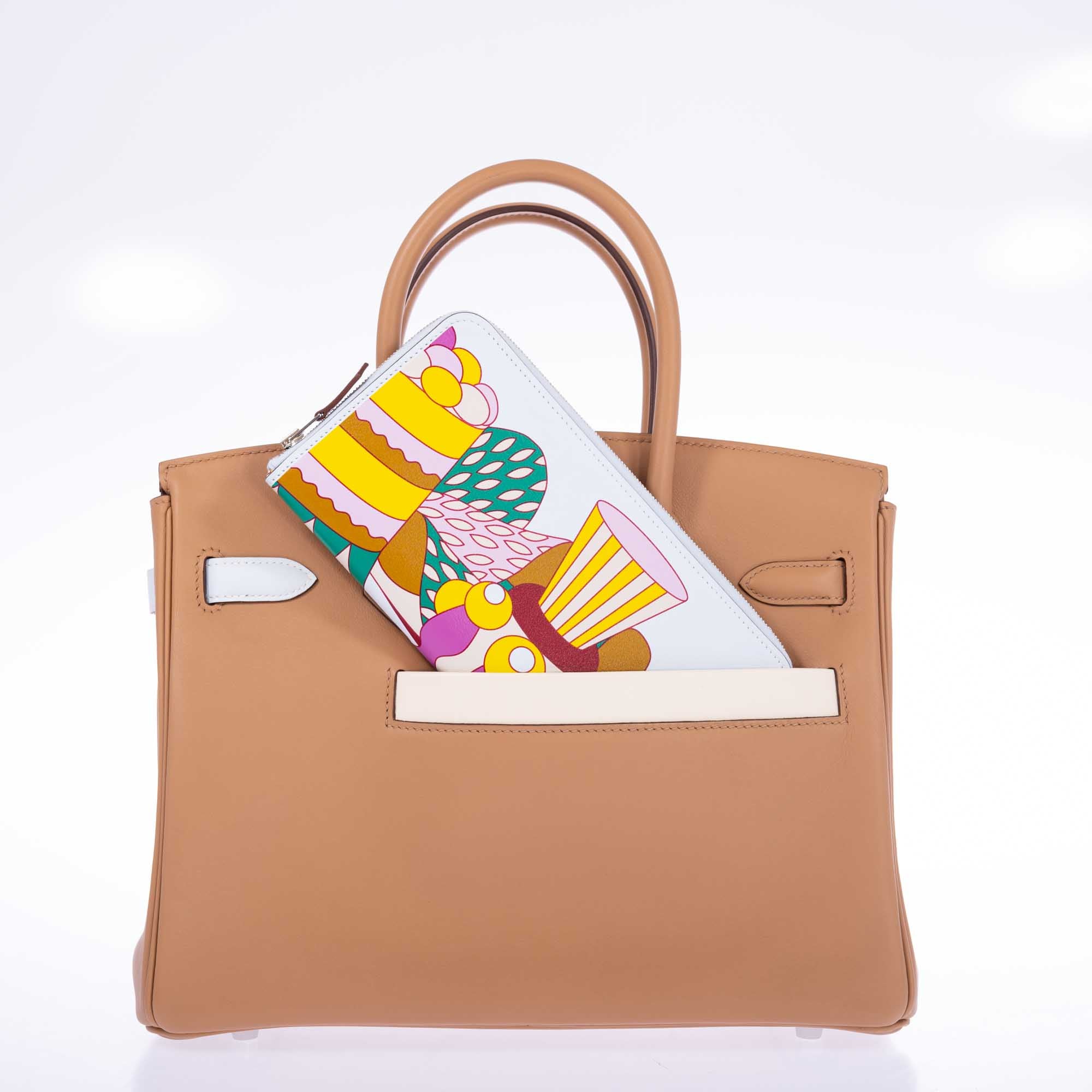 Hermès Birkin 30 Colormatic Chai, Lime, Blue Brume, and Cassis Swift Palladium Hardware