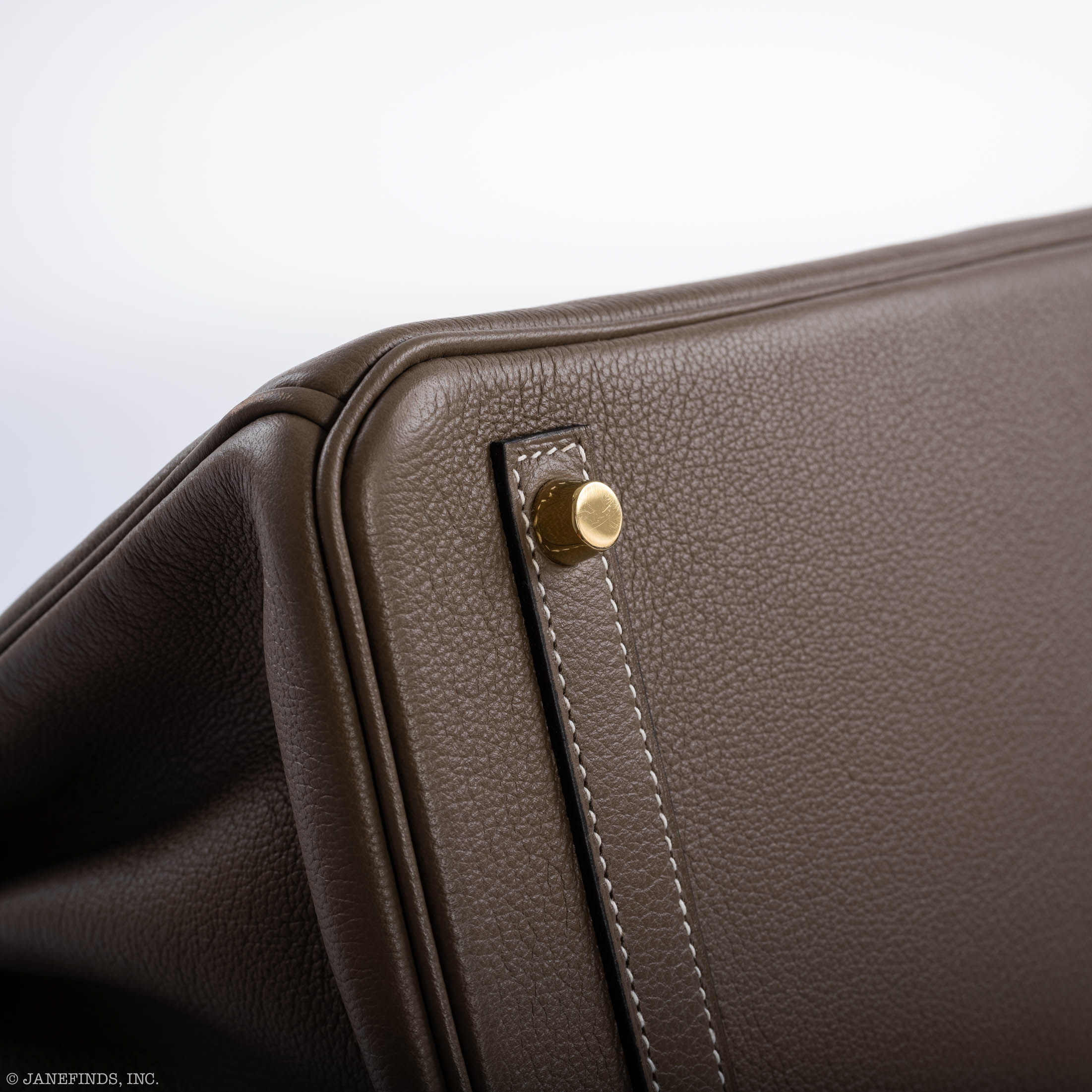 Hermès Birkin 30 Etoupe Navillo leather Gold Hardware