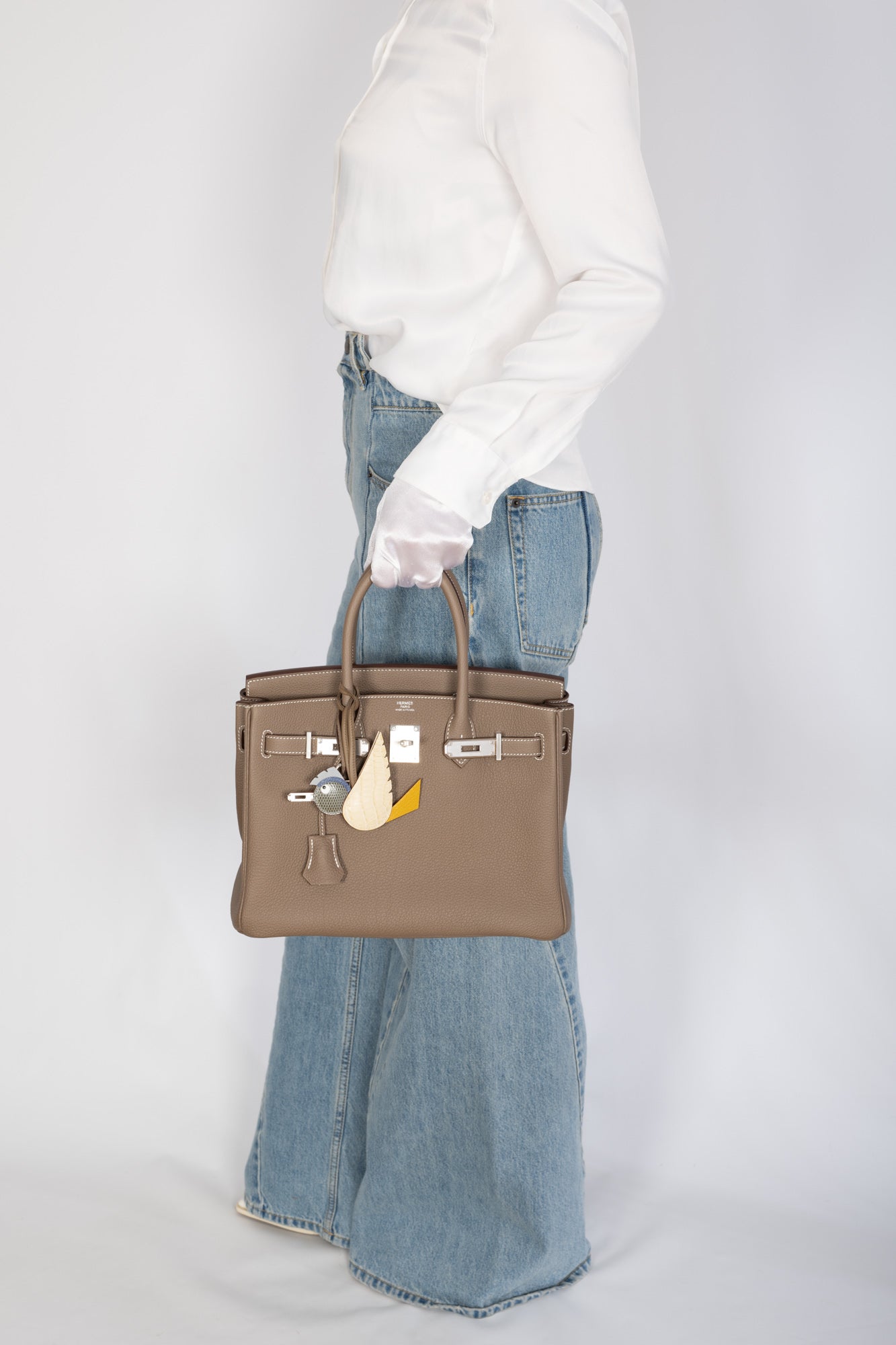 Hermès Birkin 30 Étoupe Togo Palladium Hardware