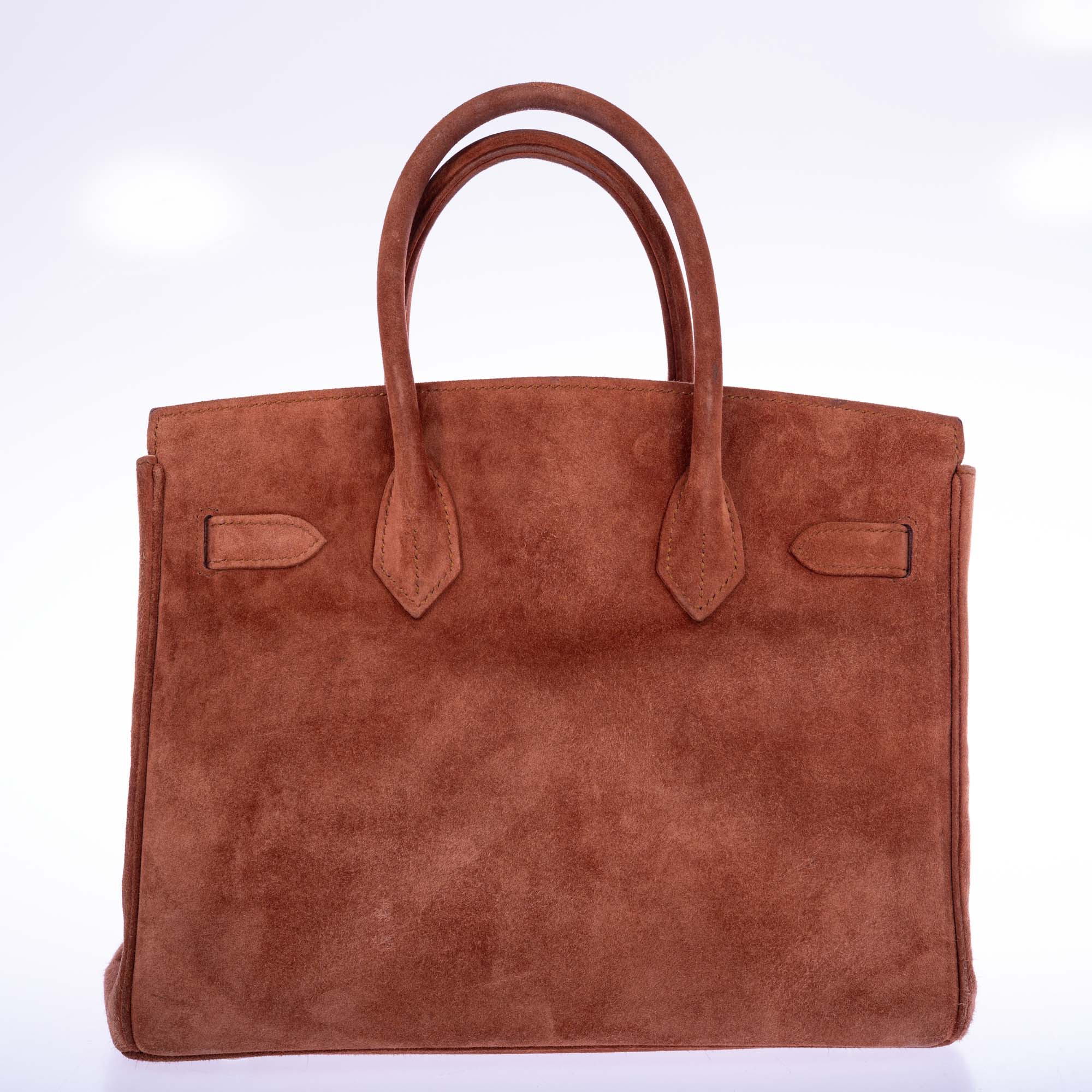 Hermès Birkin 30 Fauve Doblis Suede Palladium Hardware