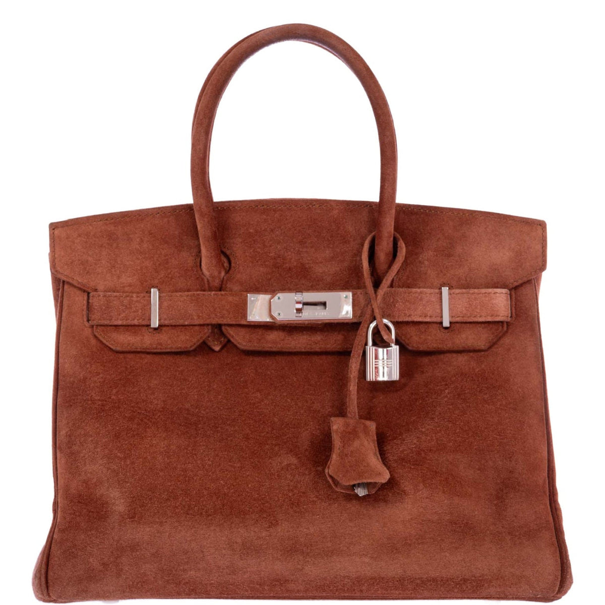 Hermès Birkin 30 Fauve Doblis Suede Palladium Hardware