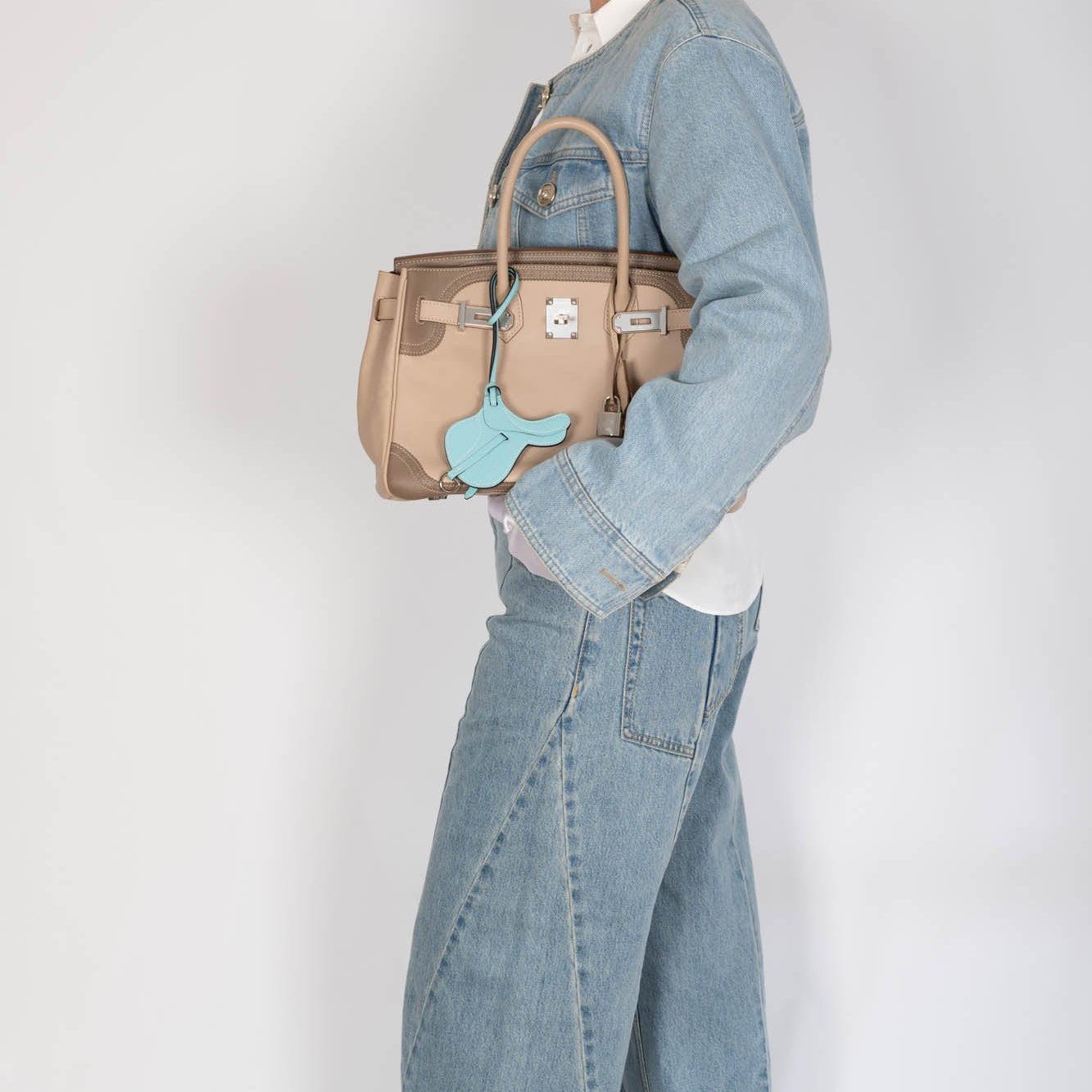 Hermès Birkin 30 Ghillies Argile & Étoupe Swift Palladium Hardware