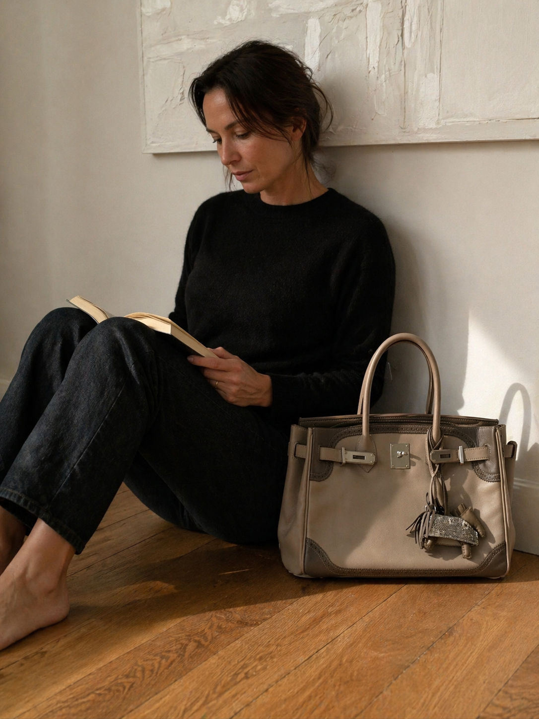Hermès Birkin 30 Ghillies Argile & Étoupe Swift Palladium Hardware