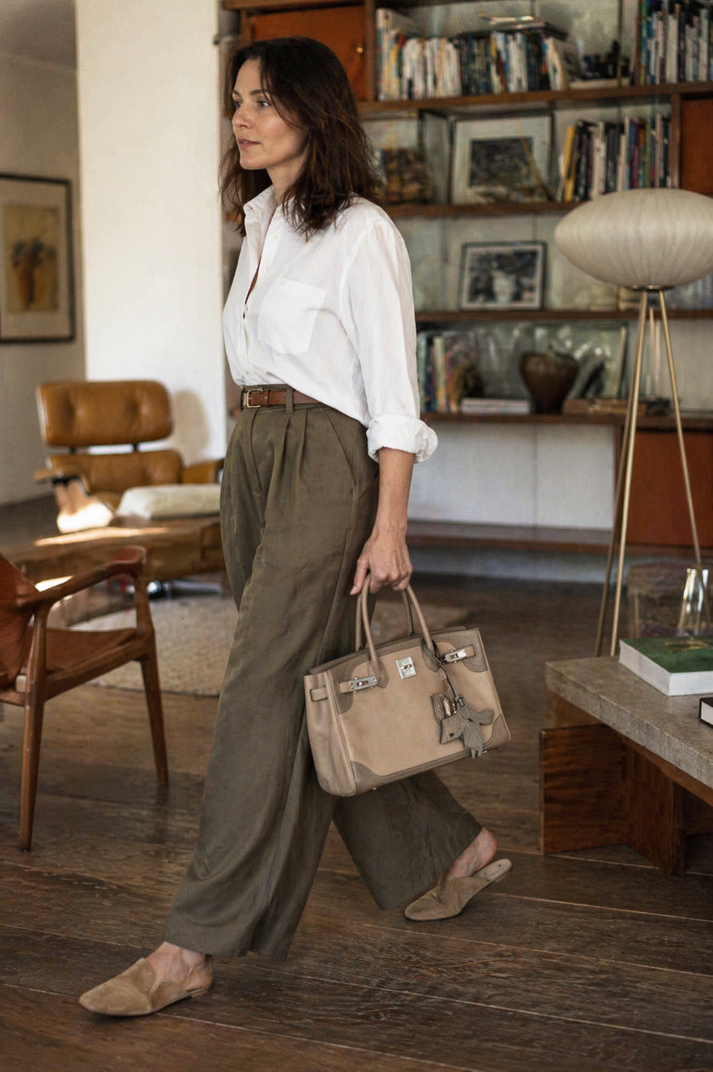 Hermès Birkin 30 Ghillies Argile & Étoupe Swift Palladium Hardware