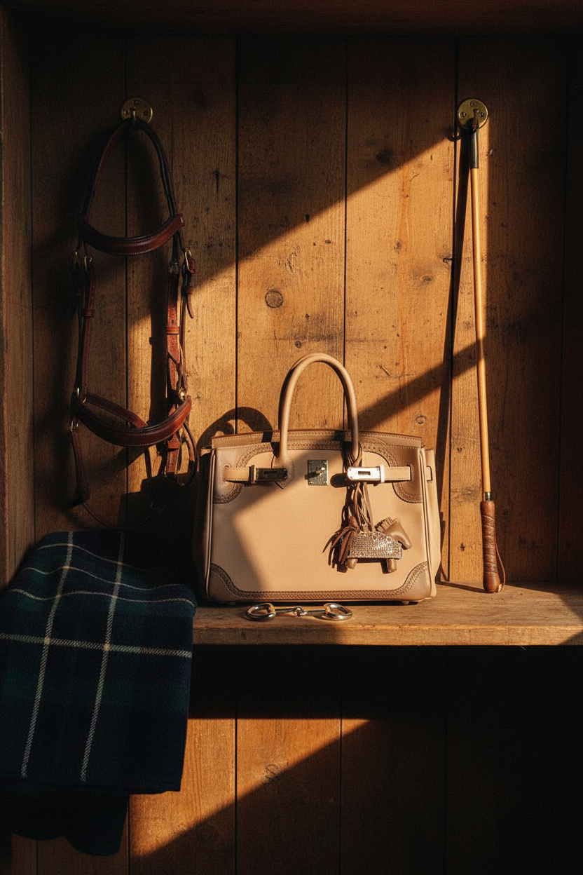 Hermès Birkin 30 Ghillies Argile & Étoupe Swift Palladium Hardware