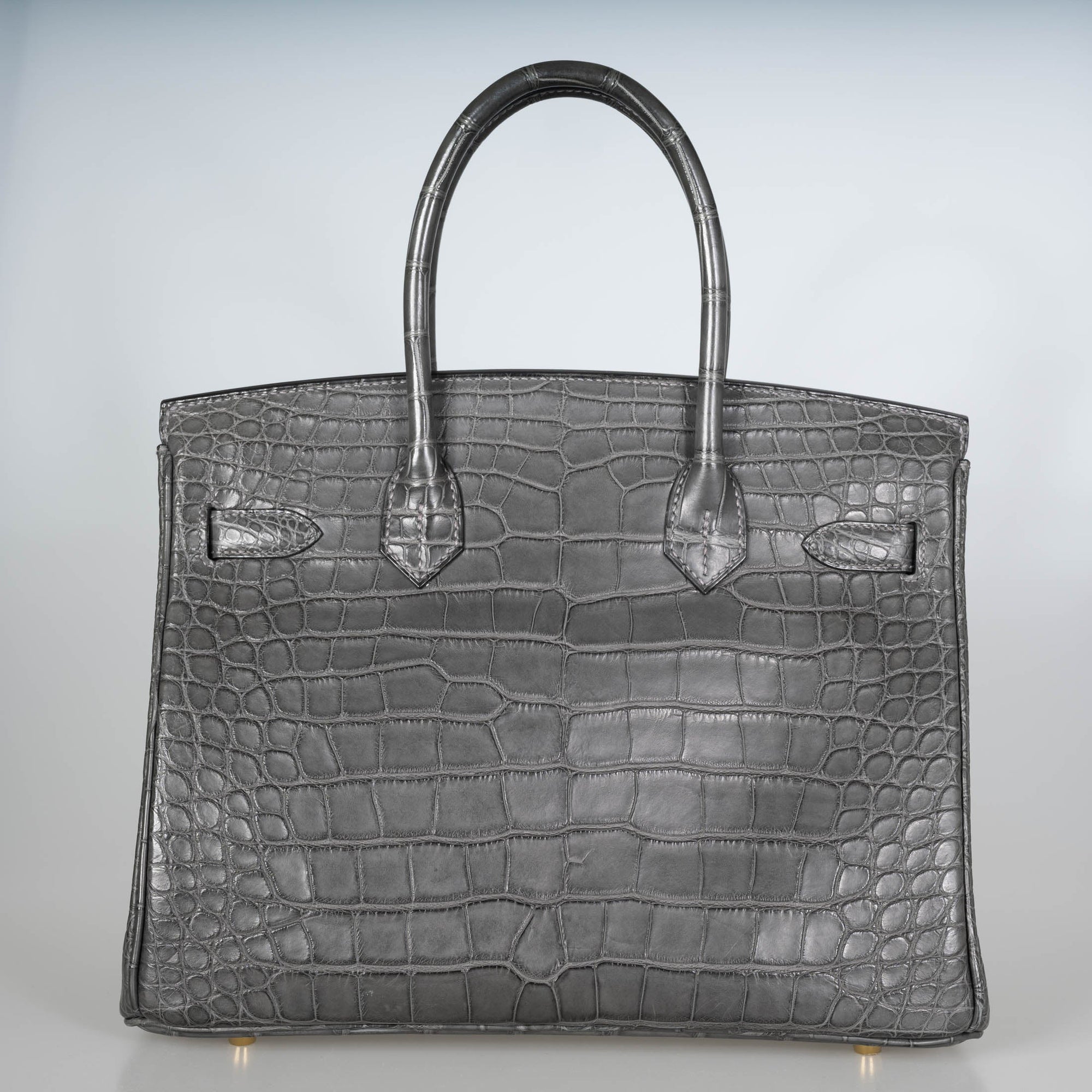 Hermès Birkin 30 Graphite Matte Alligator Gold Hardware