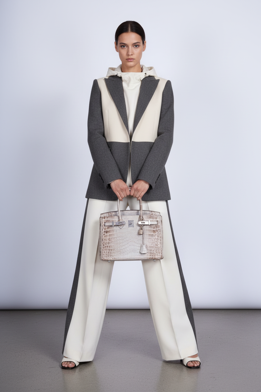 Hermès Birkin 30 Gris Cendre Himalaya Matte Niloticus Crocodile Palladium Hardware