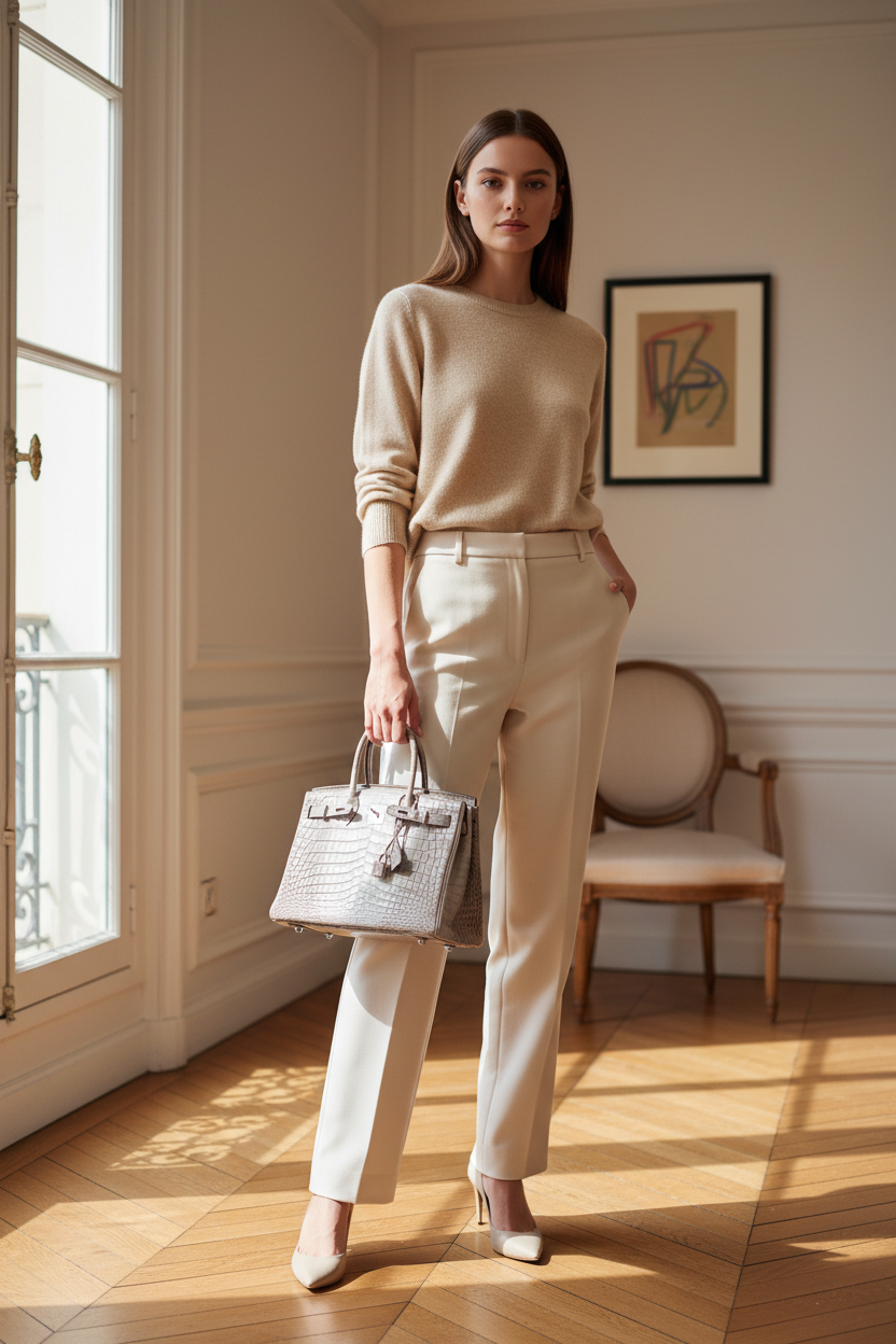 Hermes Birkin 30 Gris Cendre Himalaya Niloticus Crocodile