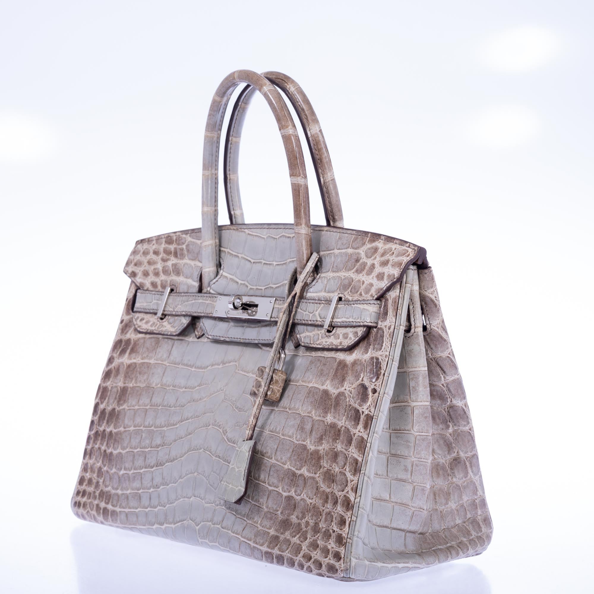 Hermes Birkin 30 Gris Cendre Himalaya Niloticus Crocodile
