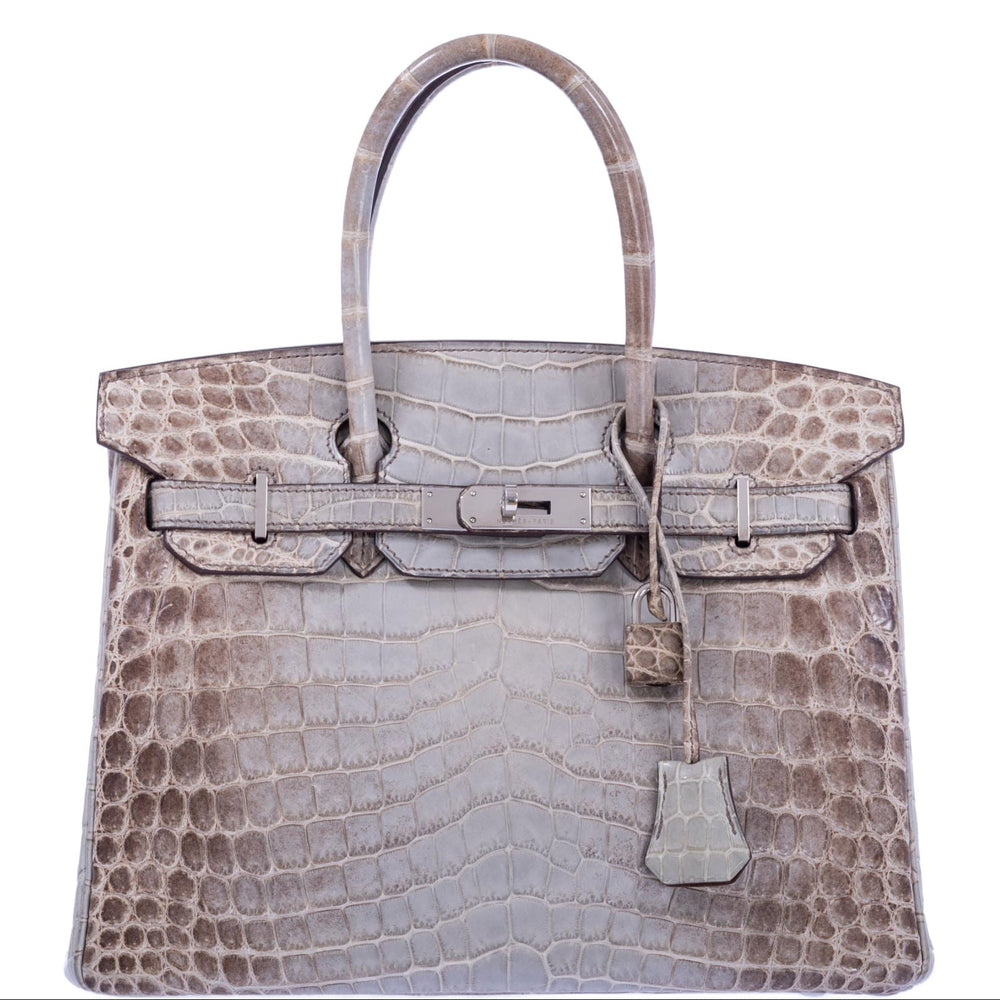 Hermès Birkin 30 Gris Cendre Himalaya Matte Niloticus Crocodile Palladium Hardware