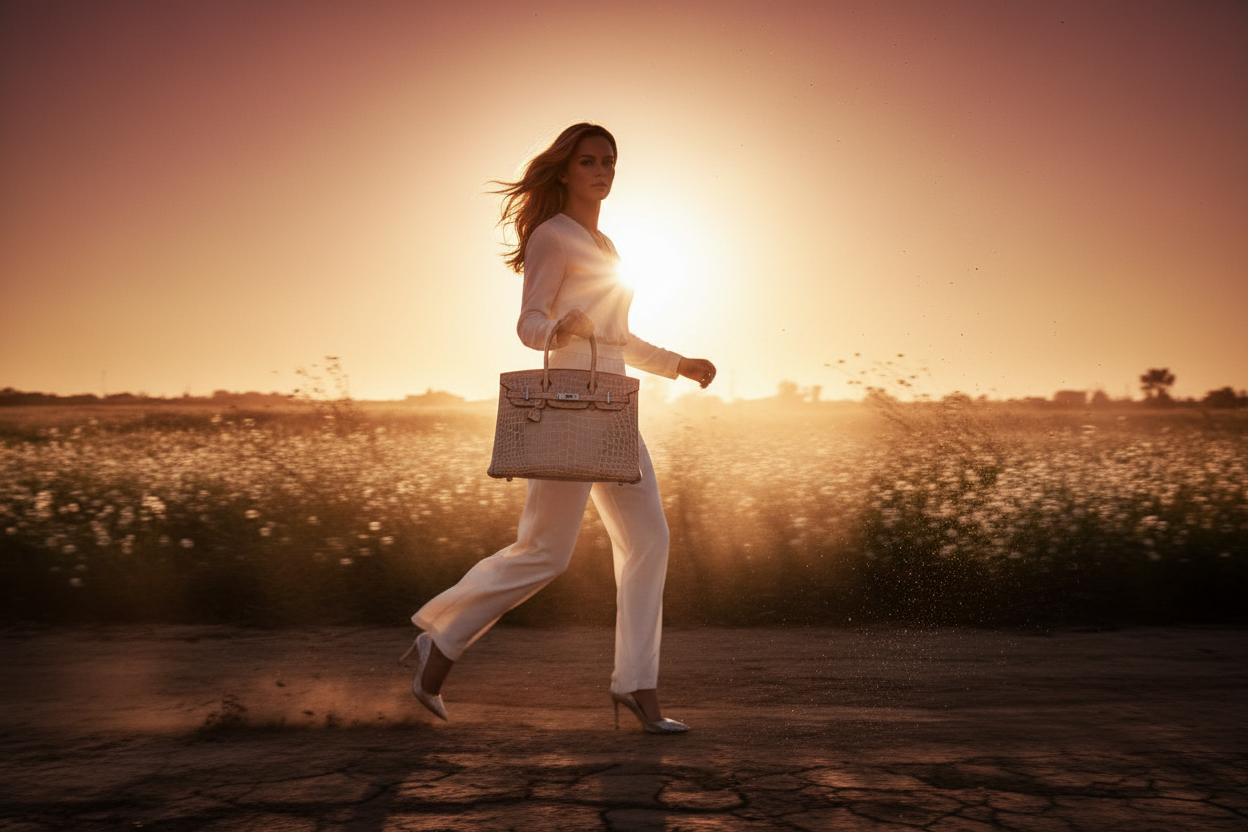 Hermès Birkin 30 "Gris Cendre" Himalaya Niloticus Crocodile 18K White Gold & Diamond Hardware