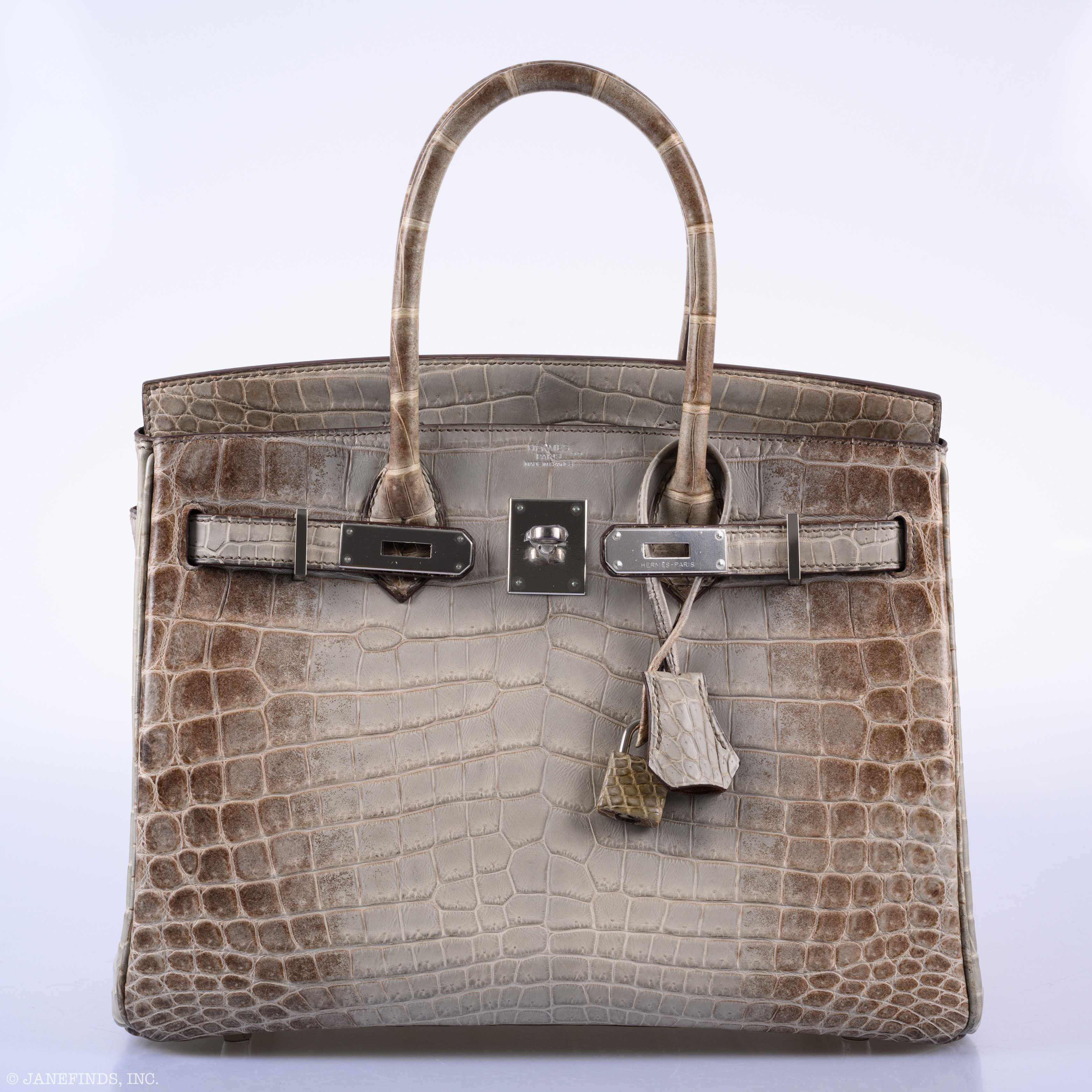 Hermès Birkin 30 Gris Cendre Himalayan Niloticus Crocodile Palladium Hardware