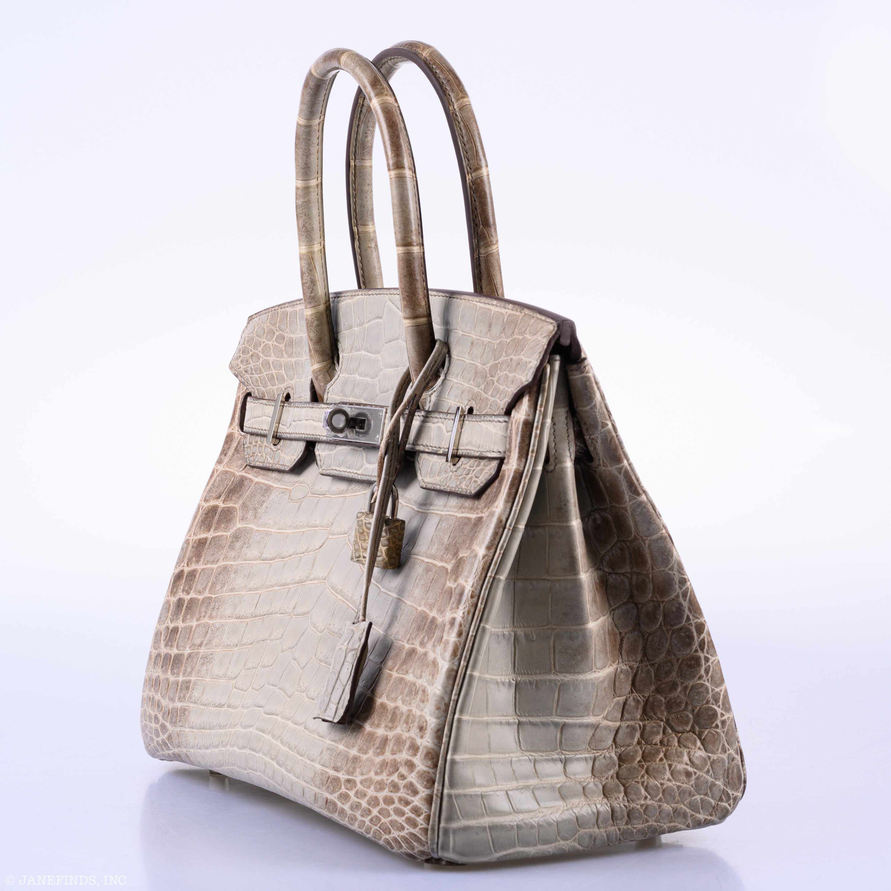 Hermès Birkin 30 Gris Cendre Himalayan Niloticus Crocodile Palladium Hardware