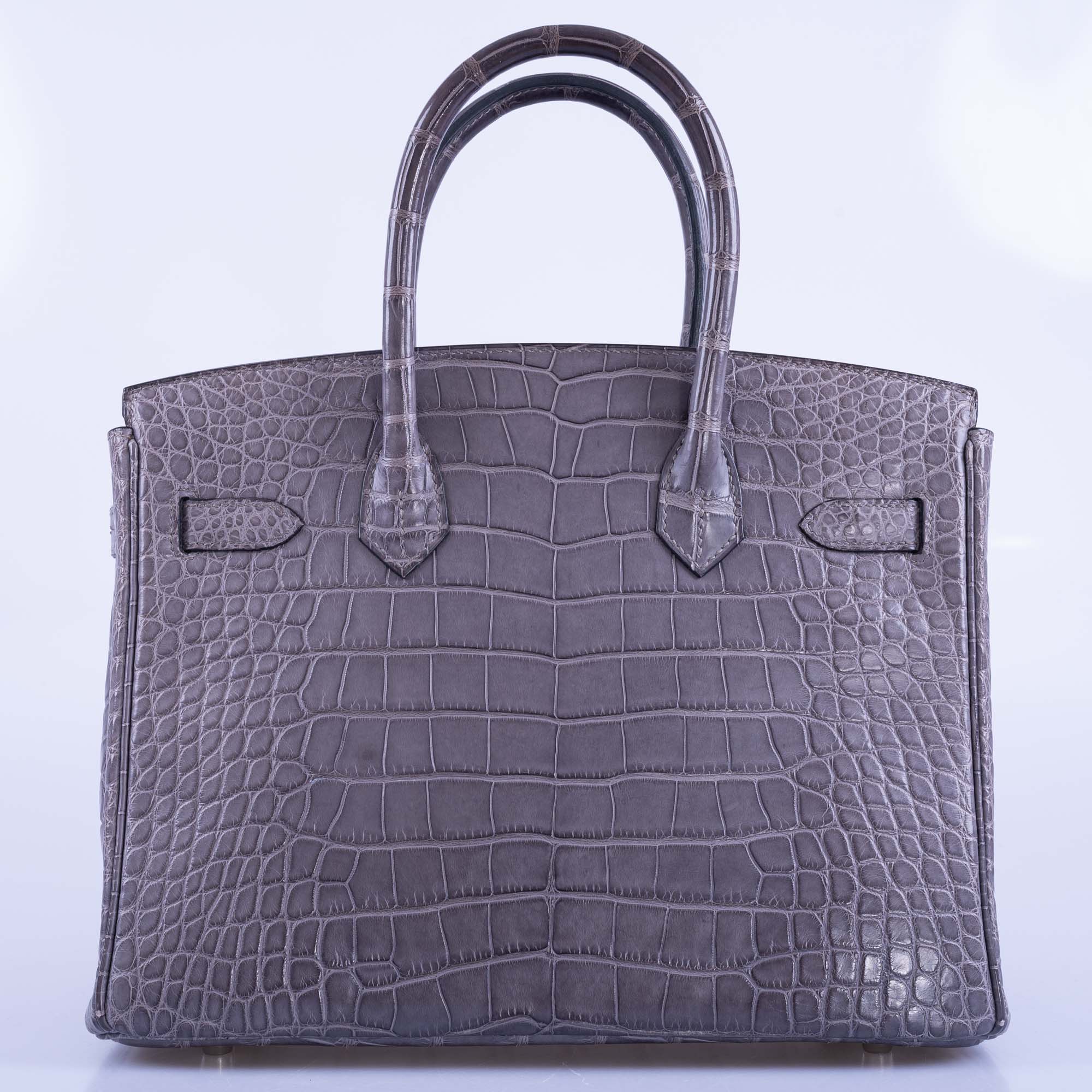 Hermès Birkin 30 Gris Paris Matte Alligator with Palladium Hardware