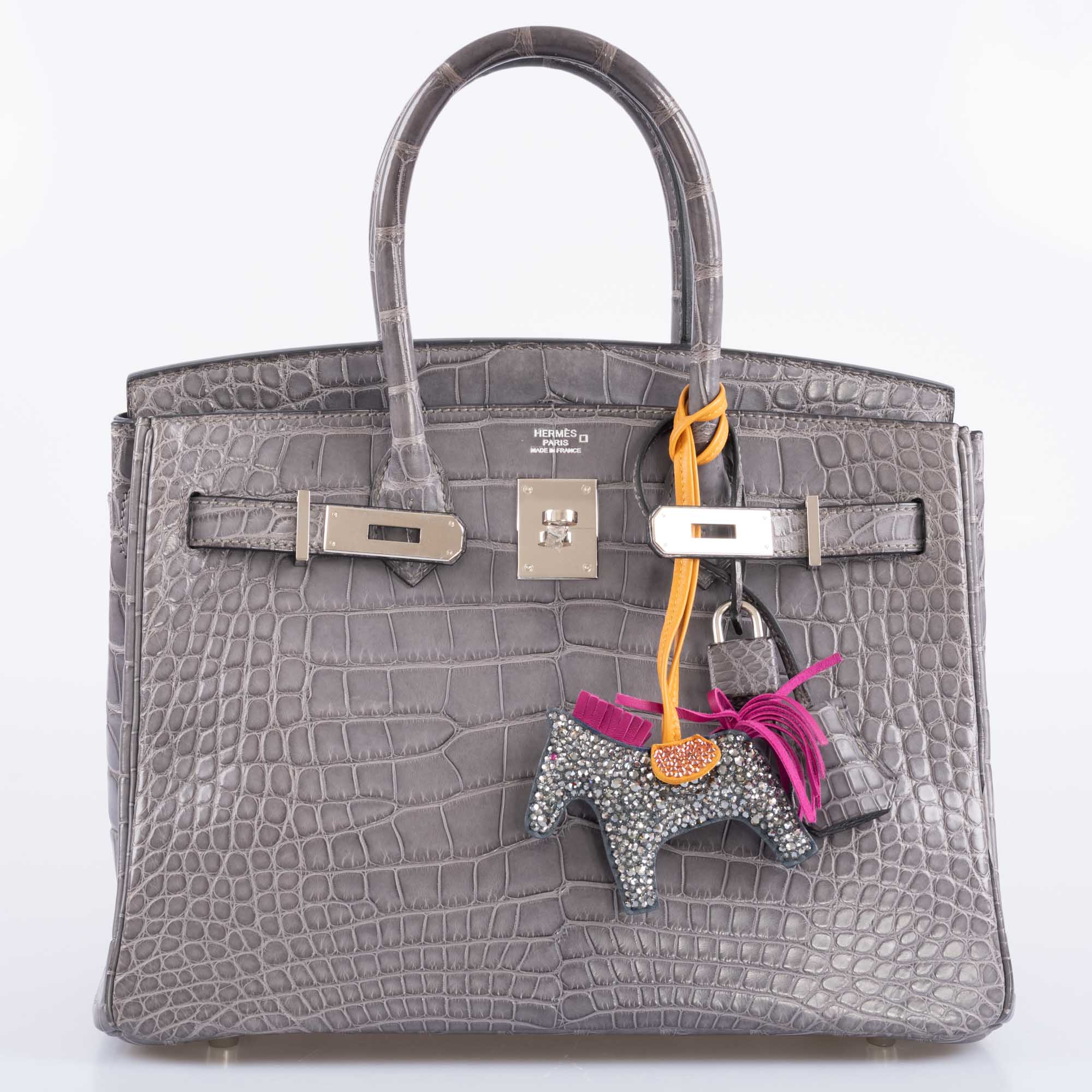 Hermès Birkin 30 Gris Paris Matte Alligator with Palladium Hardware