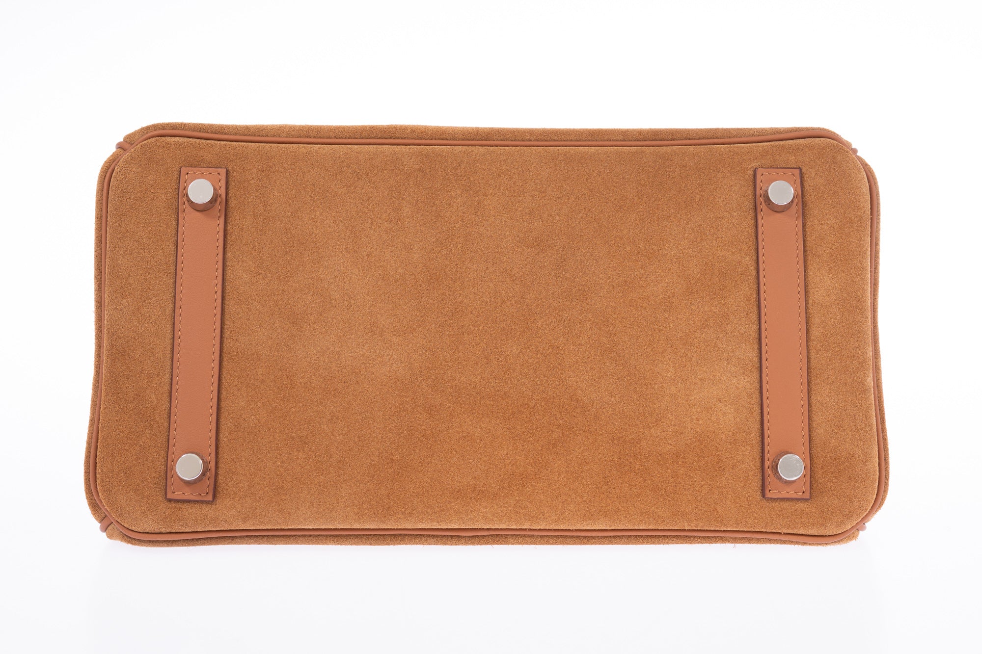 Hermès Birkin 30 Grizzly Chamois Veau Doblis Suede and Alezan Swift with Gold Hardware