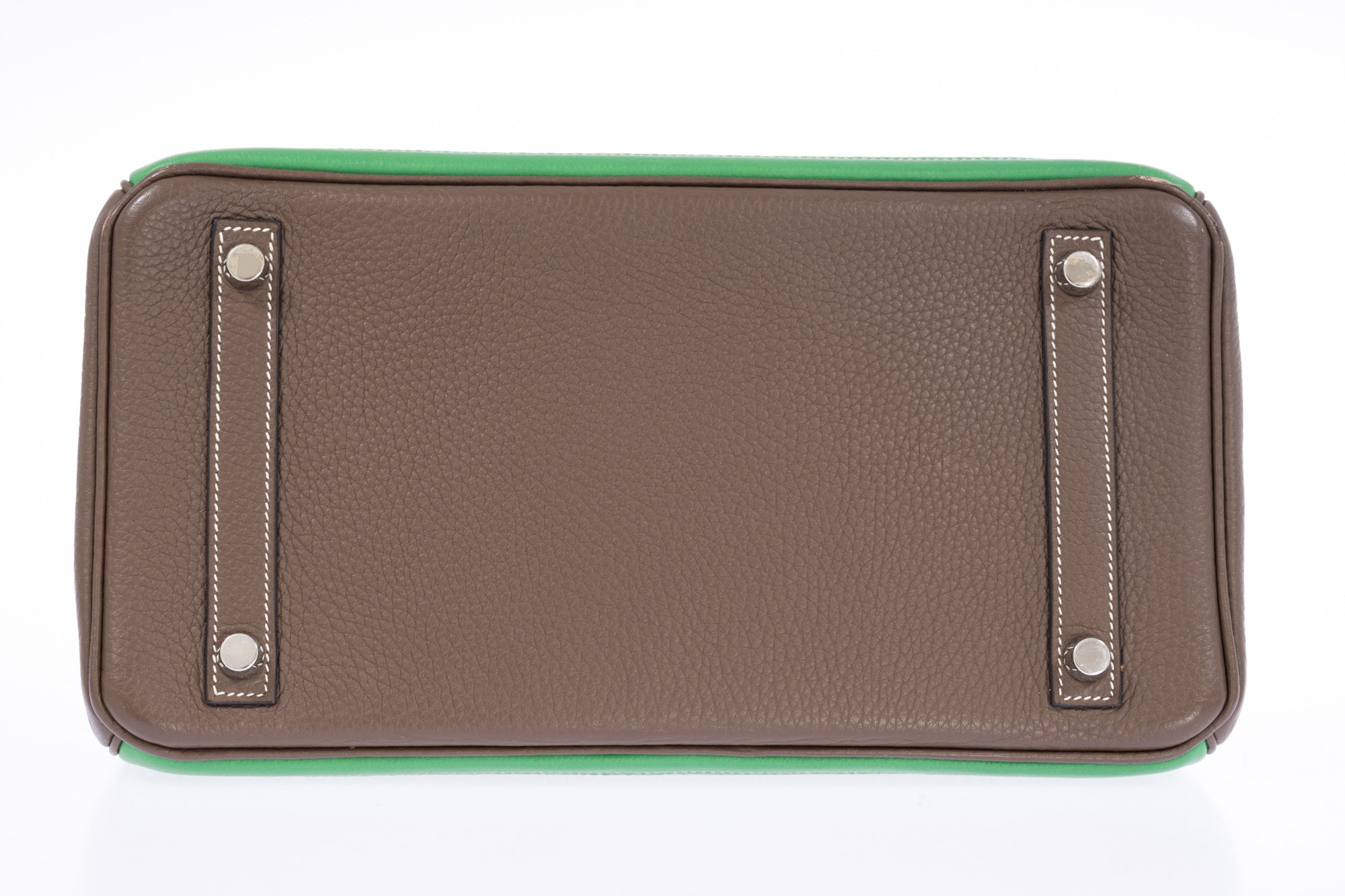 Hermès Birkin 30 Grizzly Ghillies Étoupe/Bambou/Vert de Gris Veau Doblis/Clémence/Evercolor Palladium Hardware