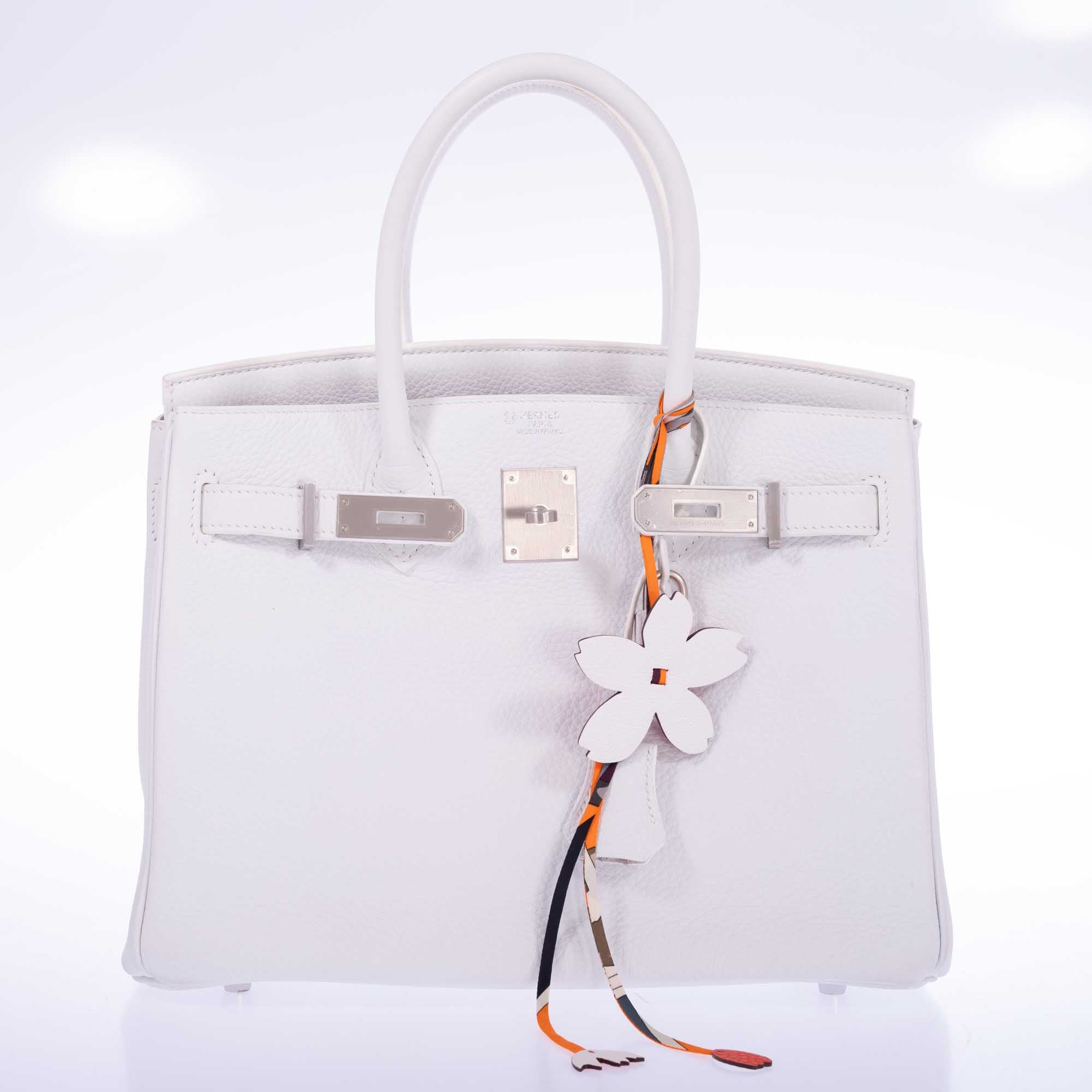 Hermès Birkin 30 HSS White Clemence Brushed Palladium Hardware