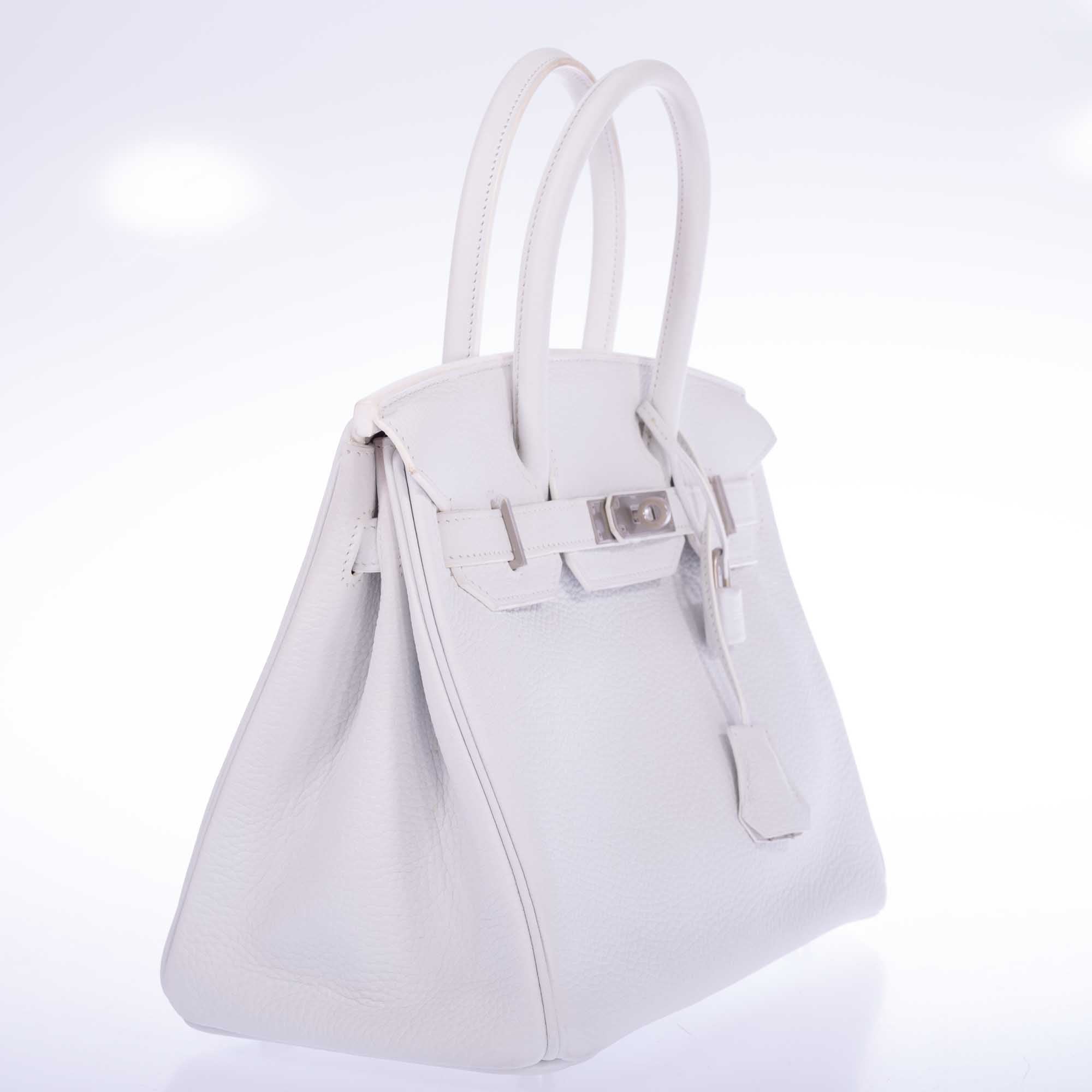 Hermès Birkin 30 HSS White Clemence Brushed Palladium Hardware