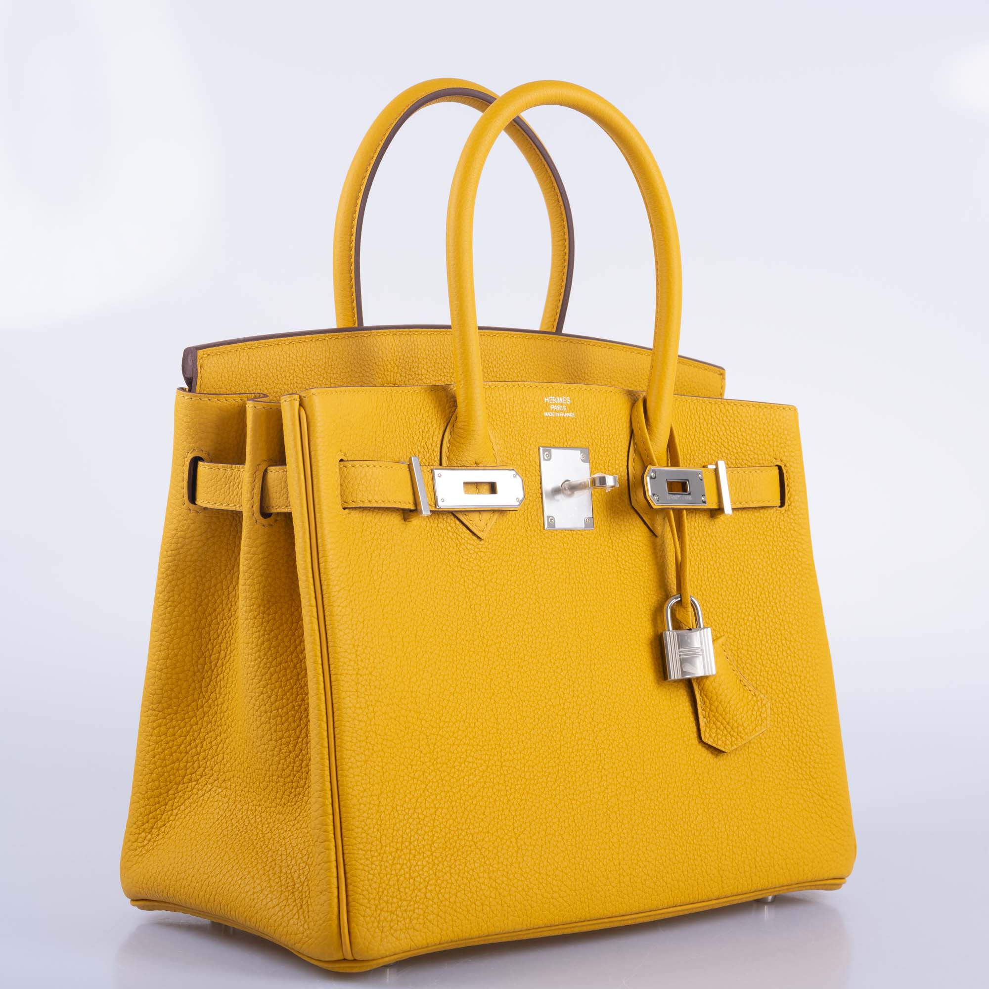 Hermès Birkin 30 Jaune Ambre Togo Palladium Hardware