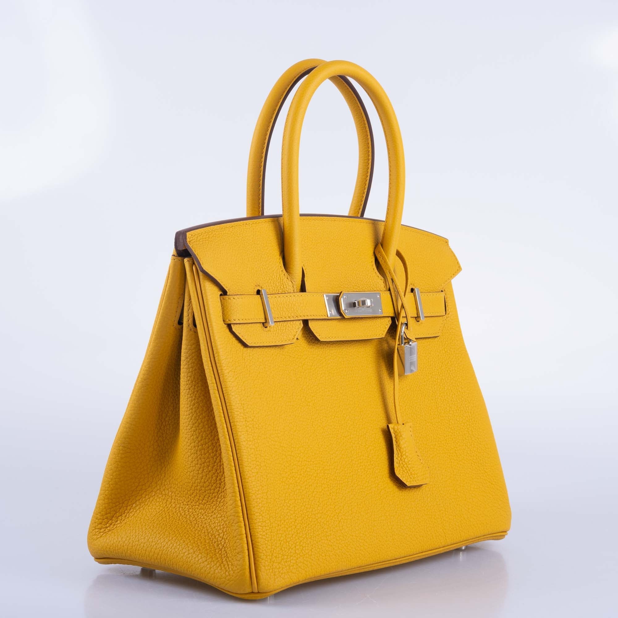 Hermès Birkin 30 Jaune Ambre Togo Palladium Hardware