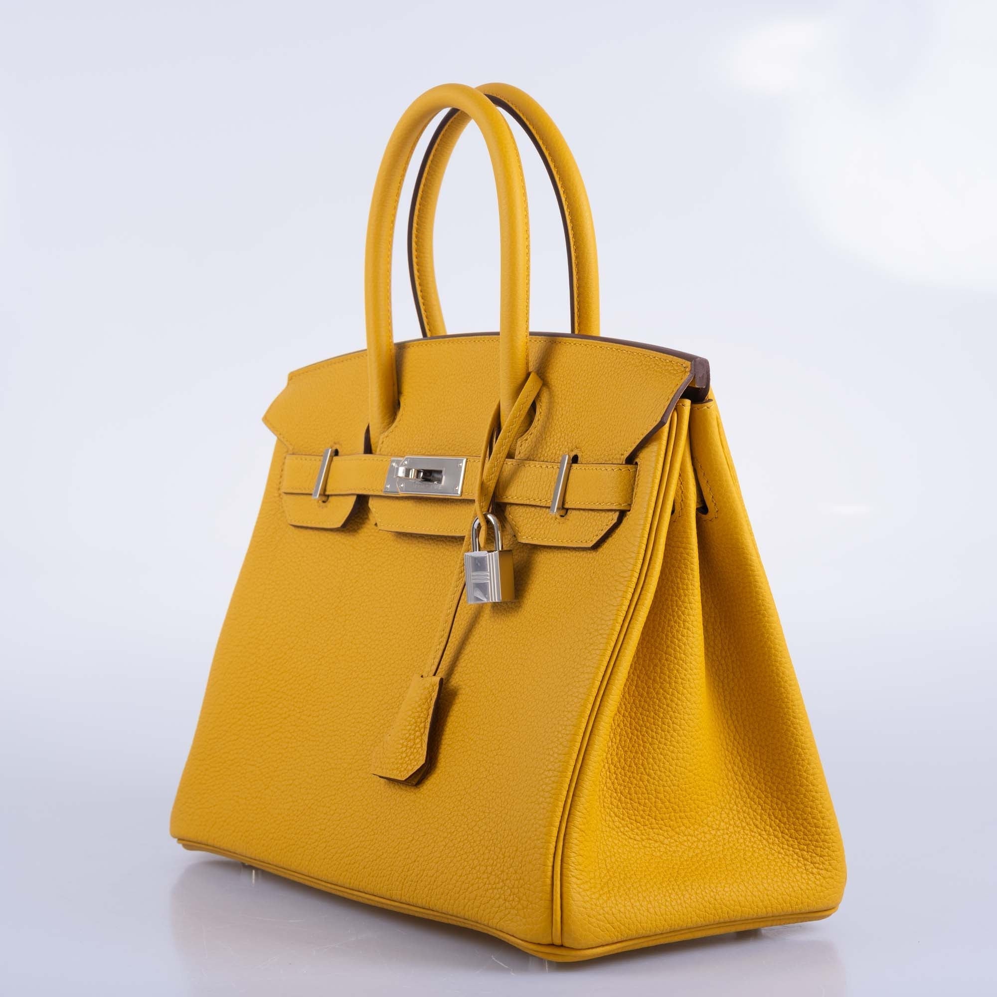 Hermès Birkin 30 Jaune Ambre Togo Palladium Hardware