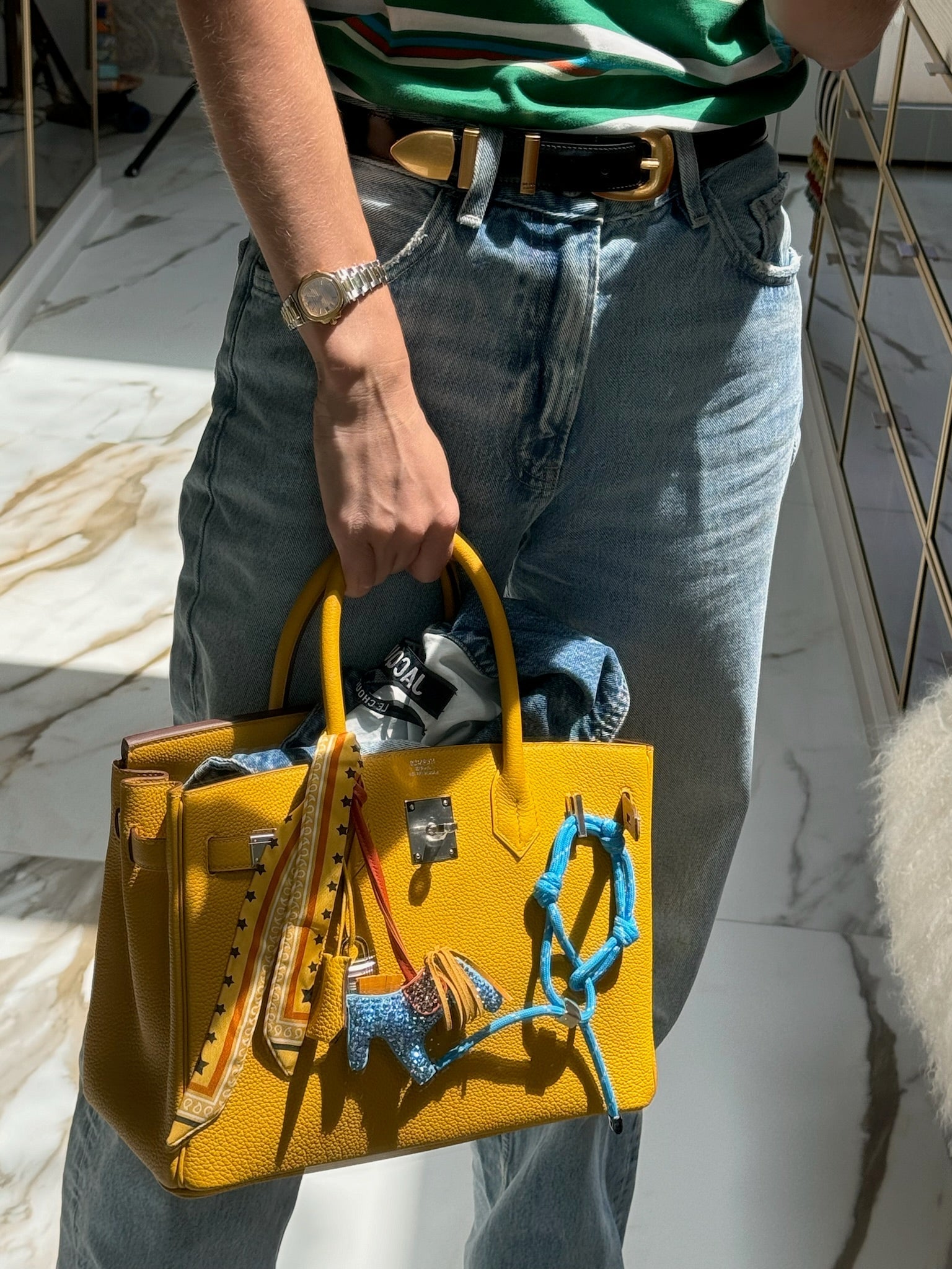 Hermès Birkin 30 Jaune Ambre Togo Palladium Hardware