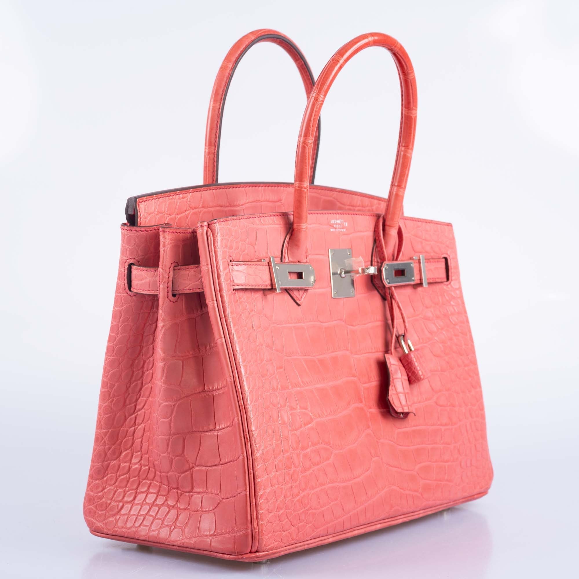 Hermès Birkin 30 Matte Bougainvillier Alligator Palladium Hardware