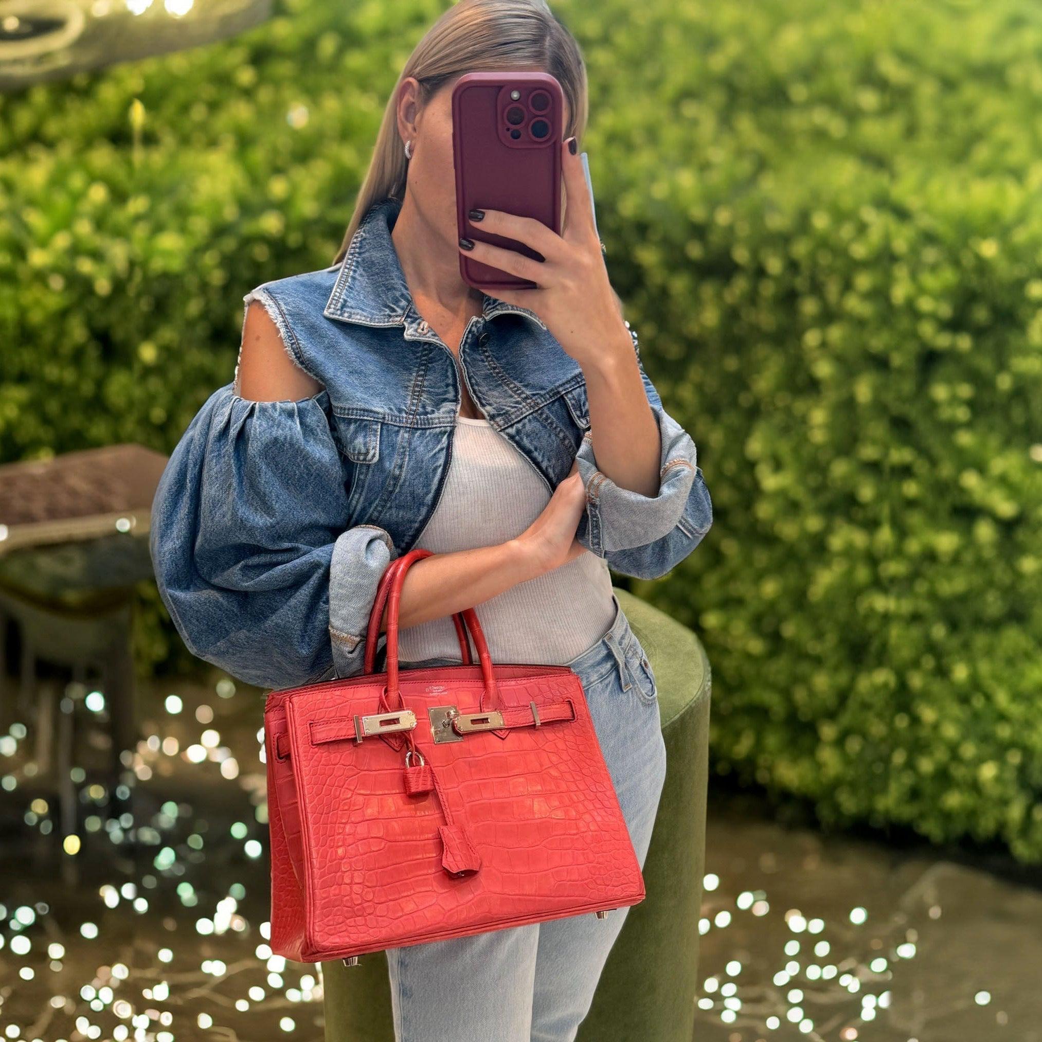 Hermès Birkin 30 Matte Bougainvillier Alligator Palladium Hardware