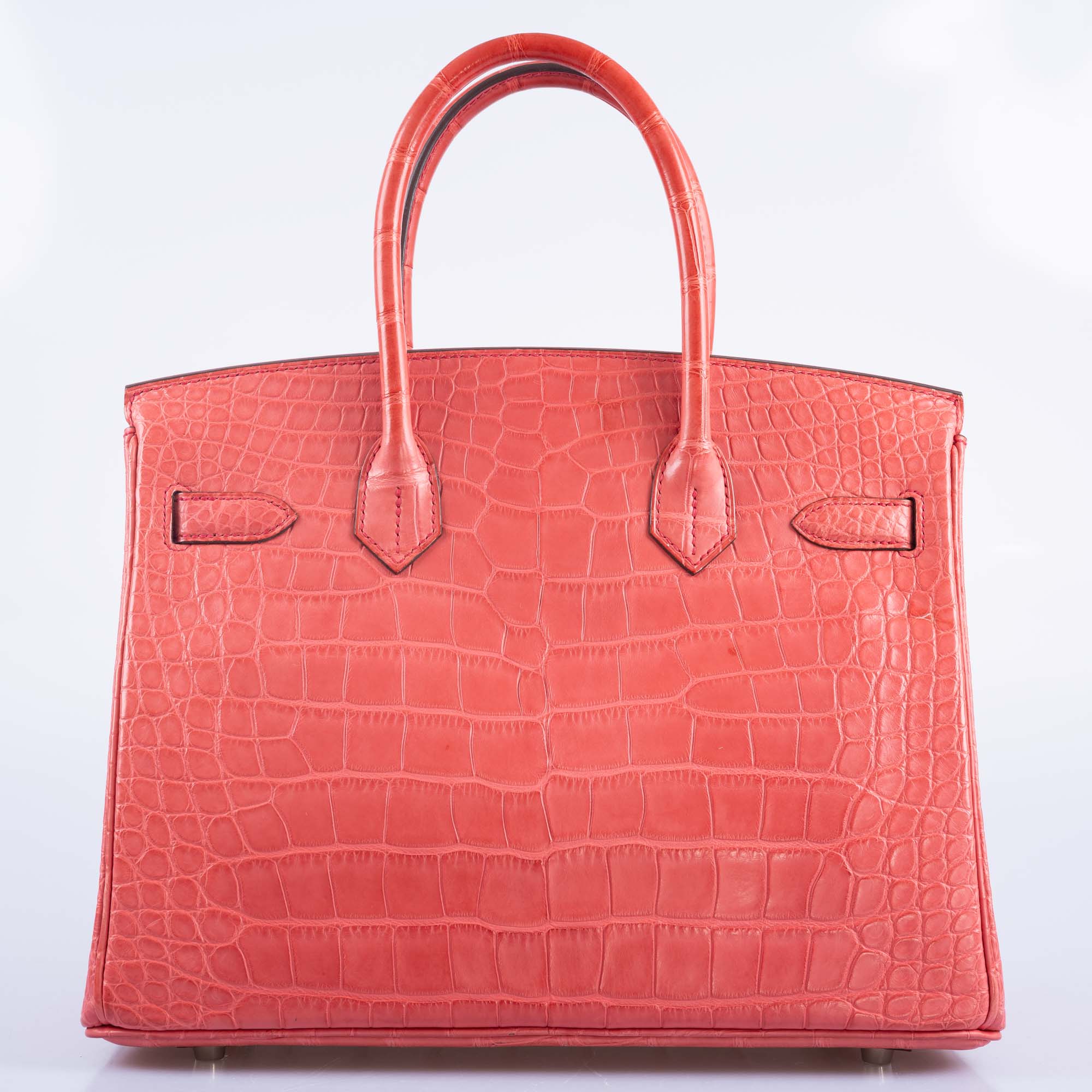 Hermès Birkin 30 Matte Bougainvillier Alligator Palladium Hardware