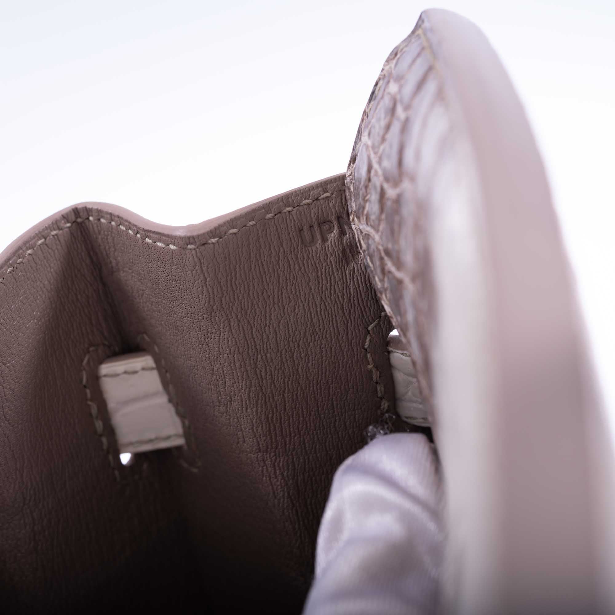 Hermès Birkin 30 Matte Himalayan Niloticus Crocodile Diamonds & White Gold Hardware