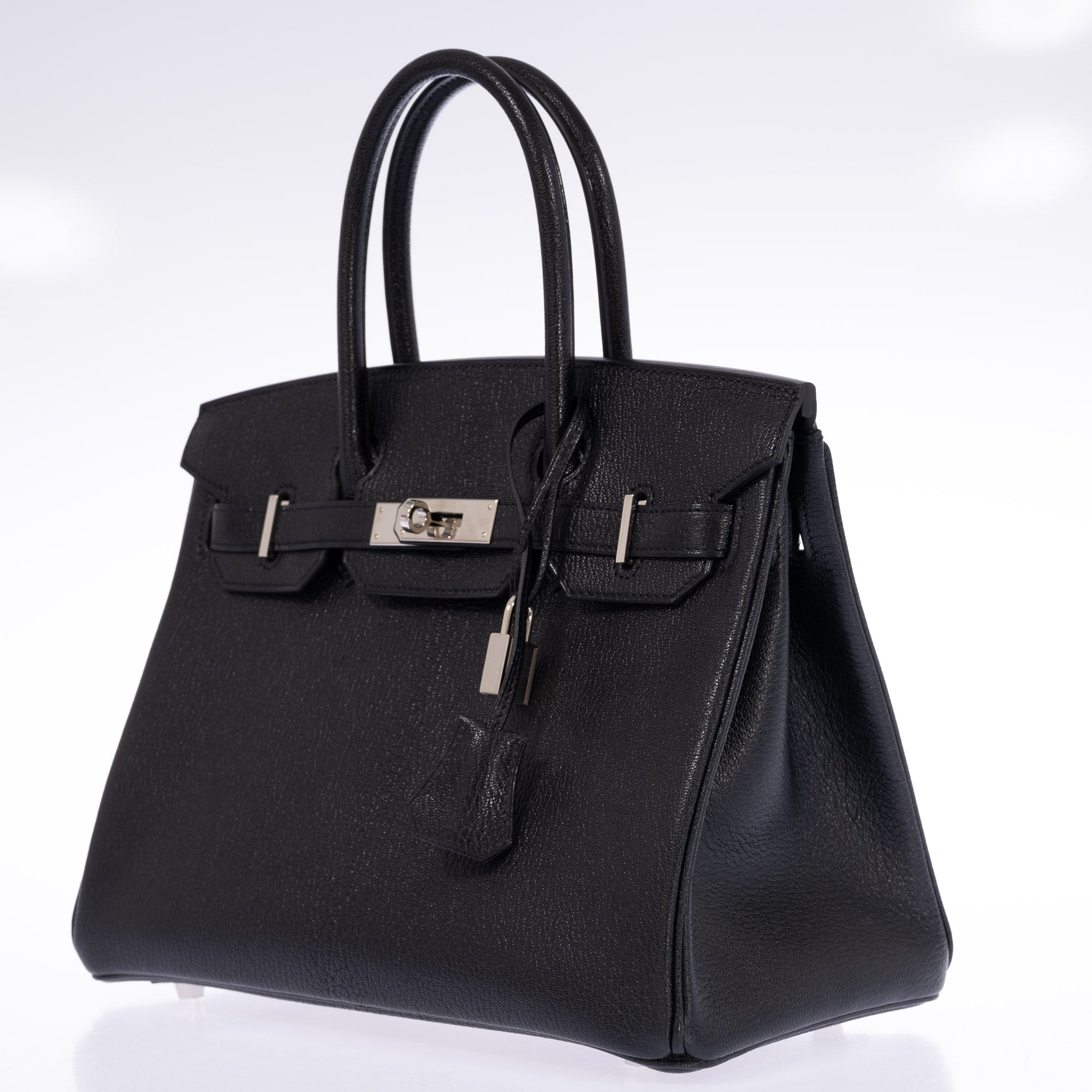 Hermès Birkin 30 Noir Black Chevre Mysore with Palladium Hardware