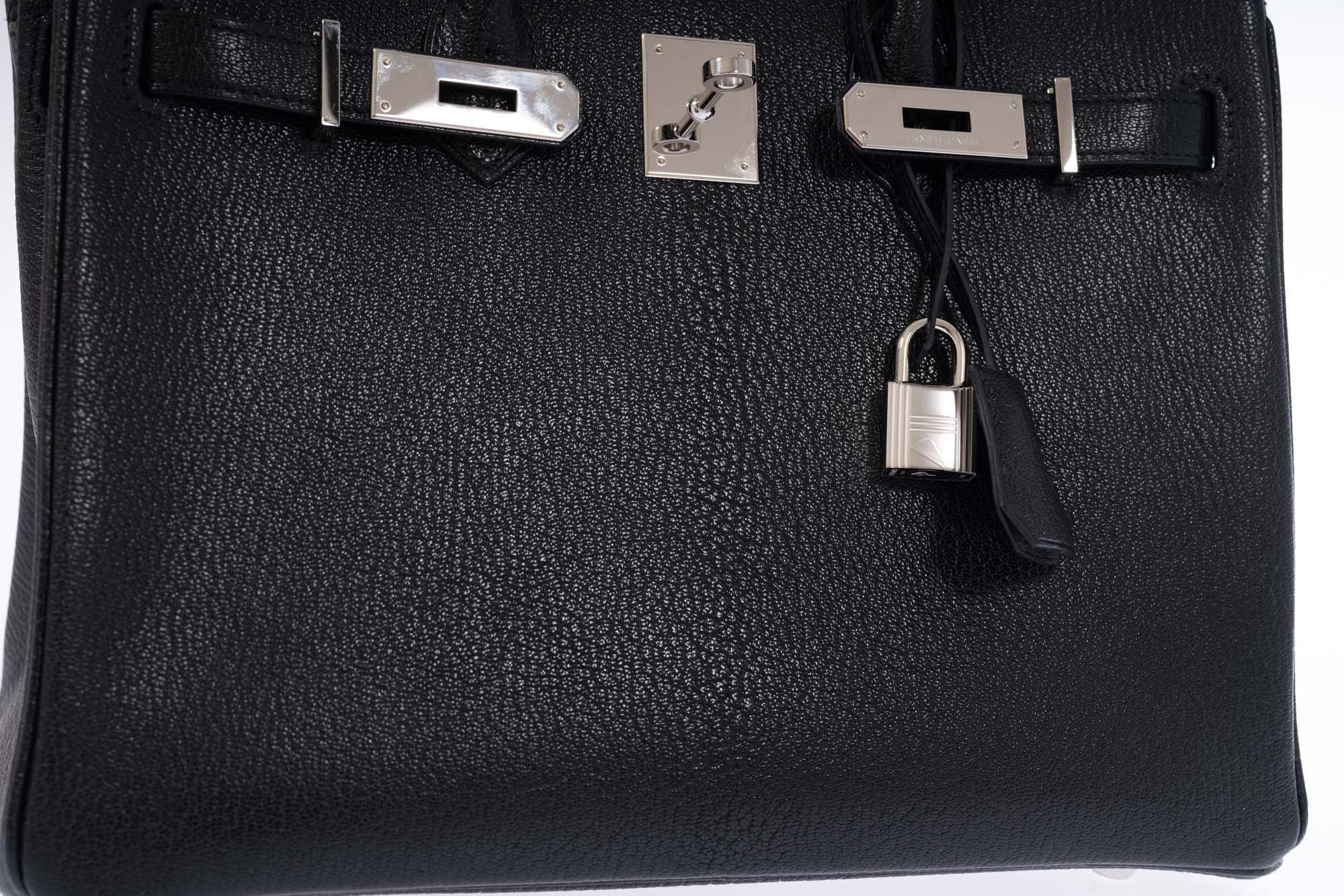 Hermès Birkin 30 Noir Chevre Mysore with Palladium Hardware