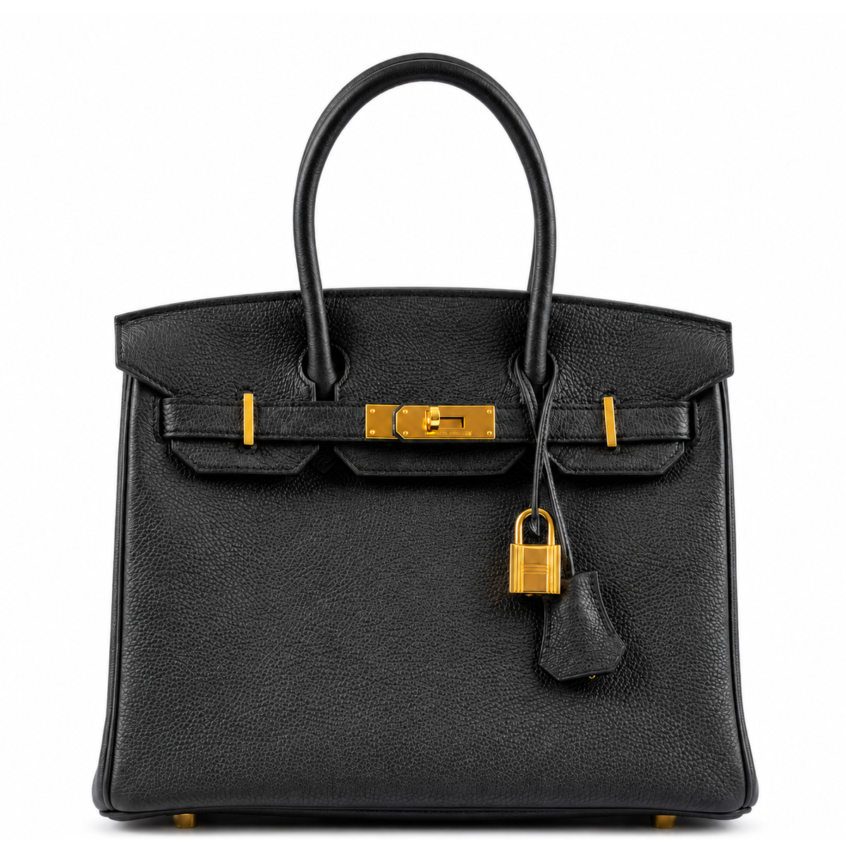 Hermès Birkin 30 Noir Togo Gold Hardware, front view