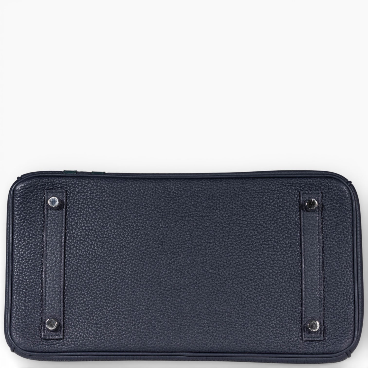 Hermès Birkin 30 Officier Bleu Nuit Vert Cyprès Togo Swift Palladium Hardware